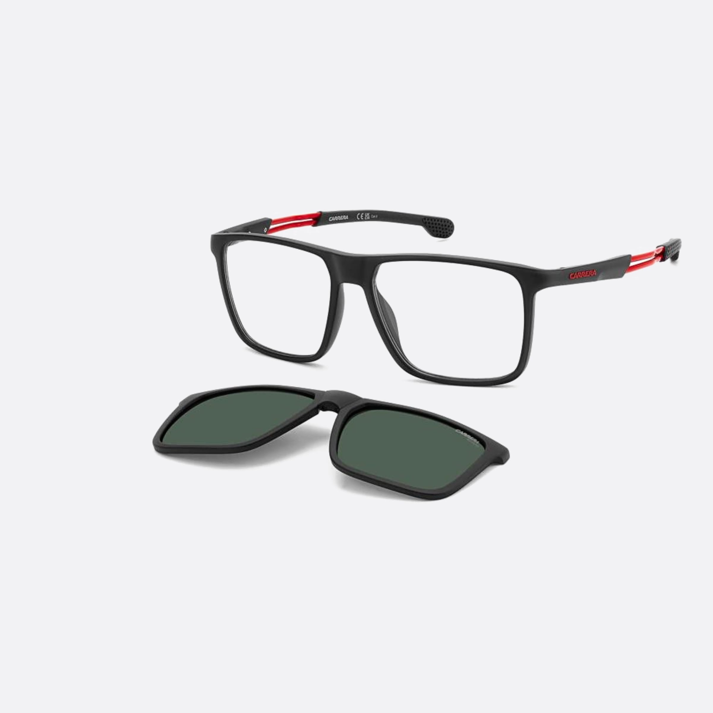 Carrera 56mm Blx Black Rectangle Polarized Men Sunglasses - Side View