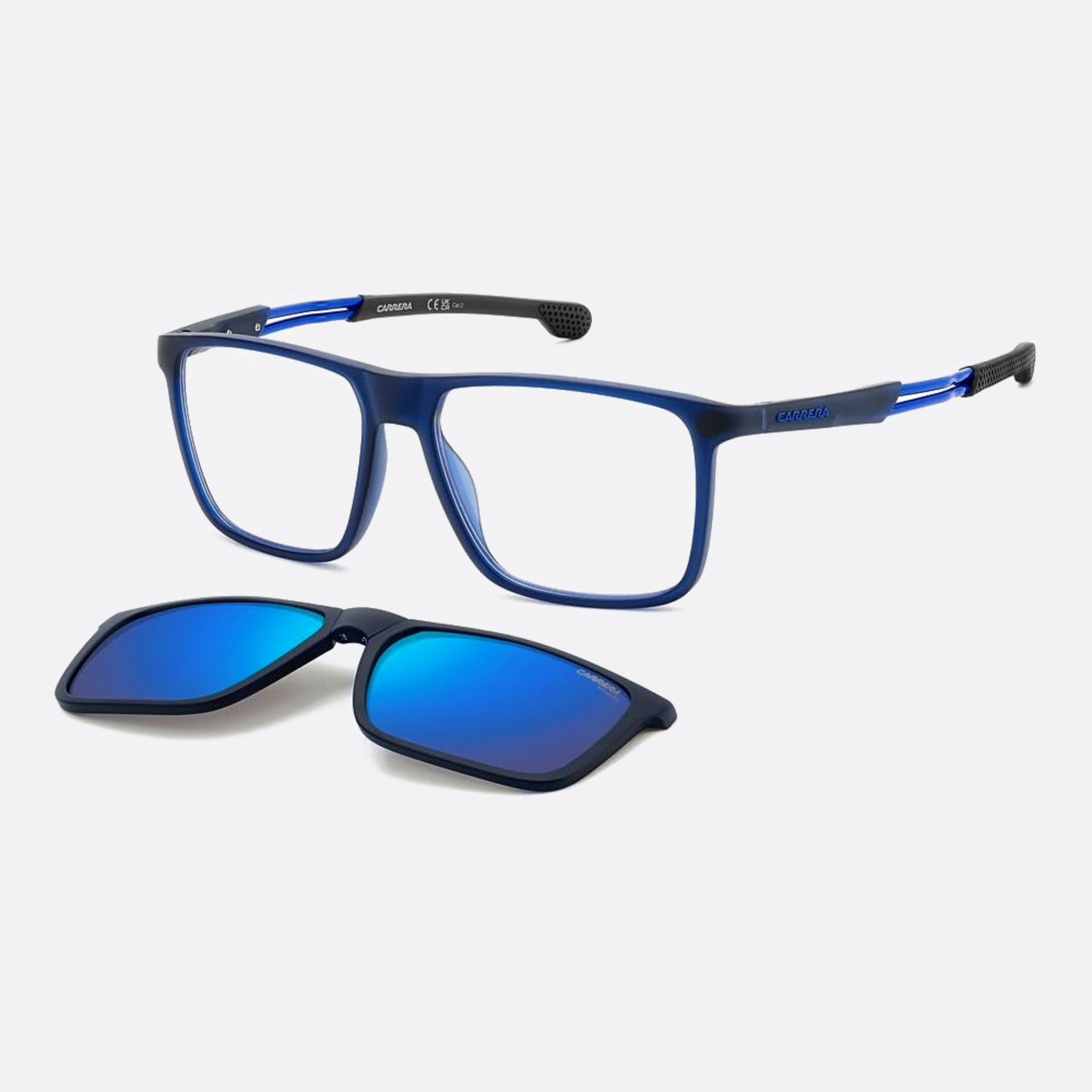 Carrera 56mm Fll Blue Rectangle Polarized Men Sunglasses - Side View