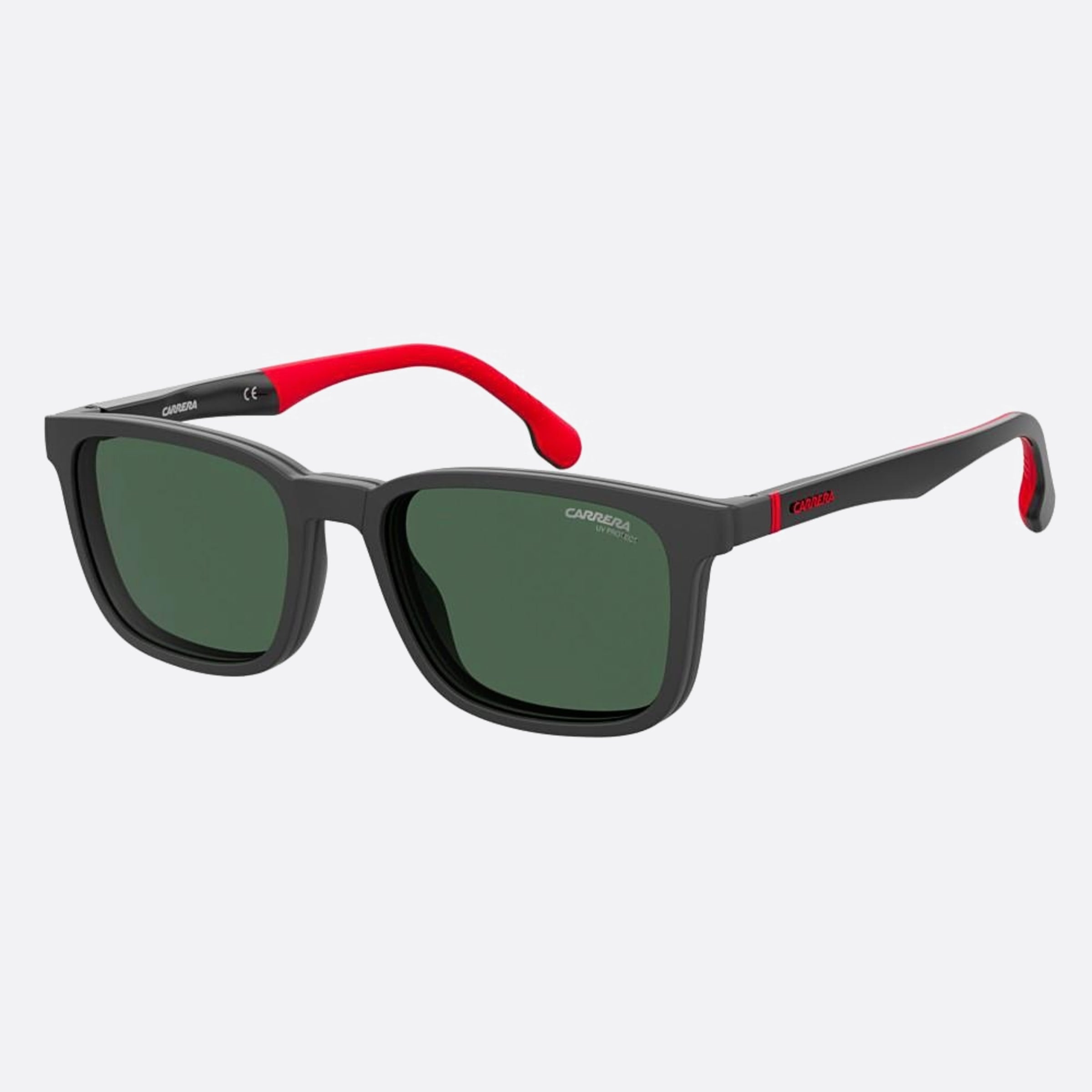 Carrera 53mm Black Squared Polarized Men Sunglasses - Side View