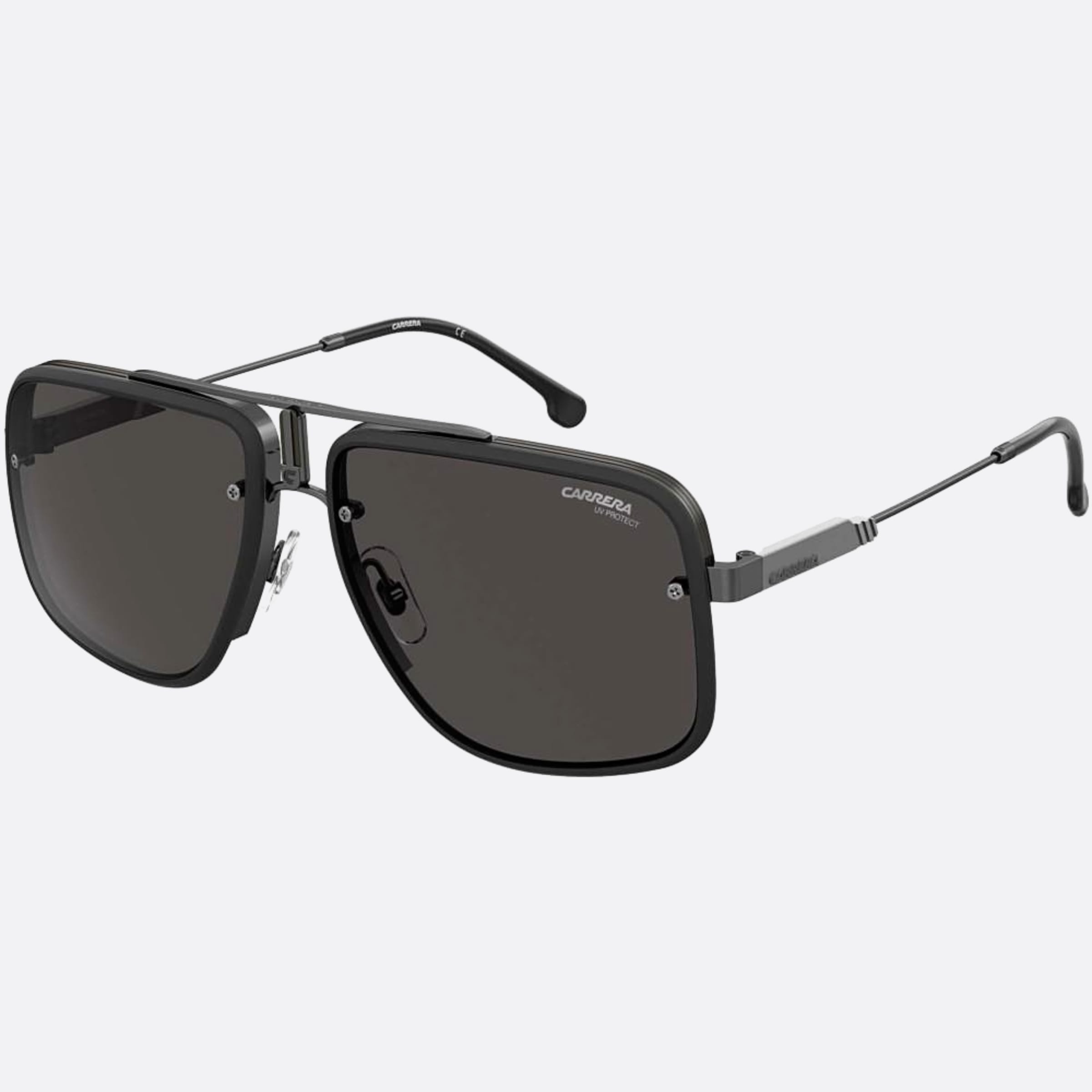 Carrera 59mm Glory Black Pilot Men Sunglasses - Side View