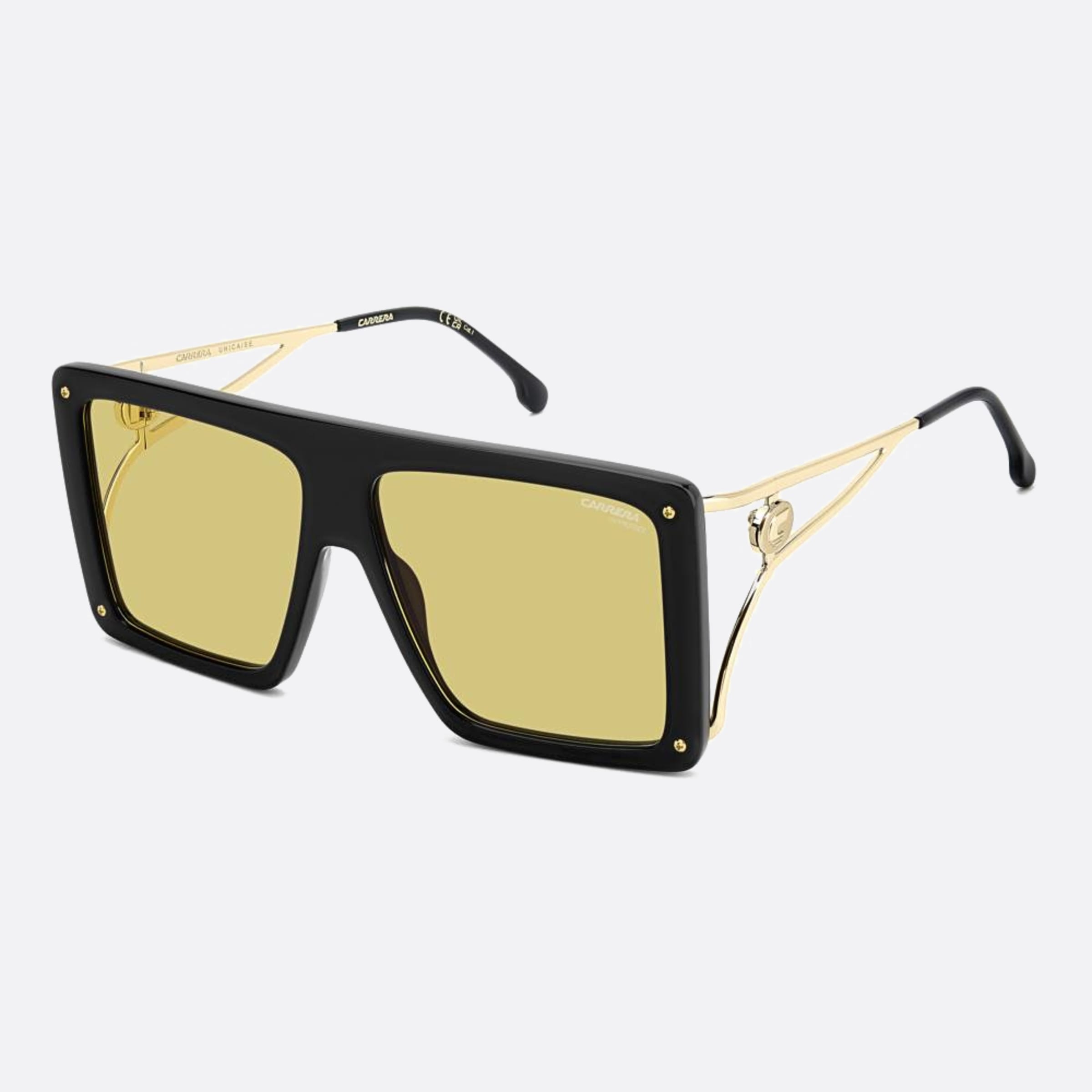 Carrera 60mm Unica 71c Black Squared Women Sunglasses - Side View