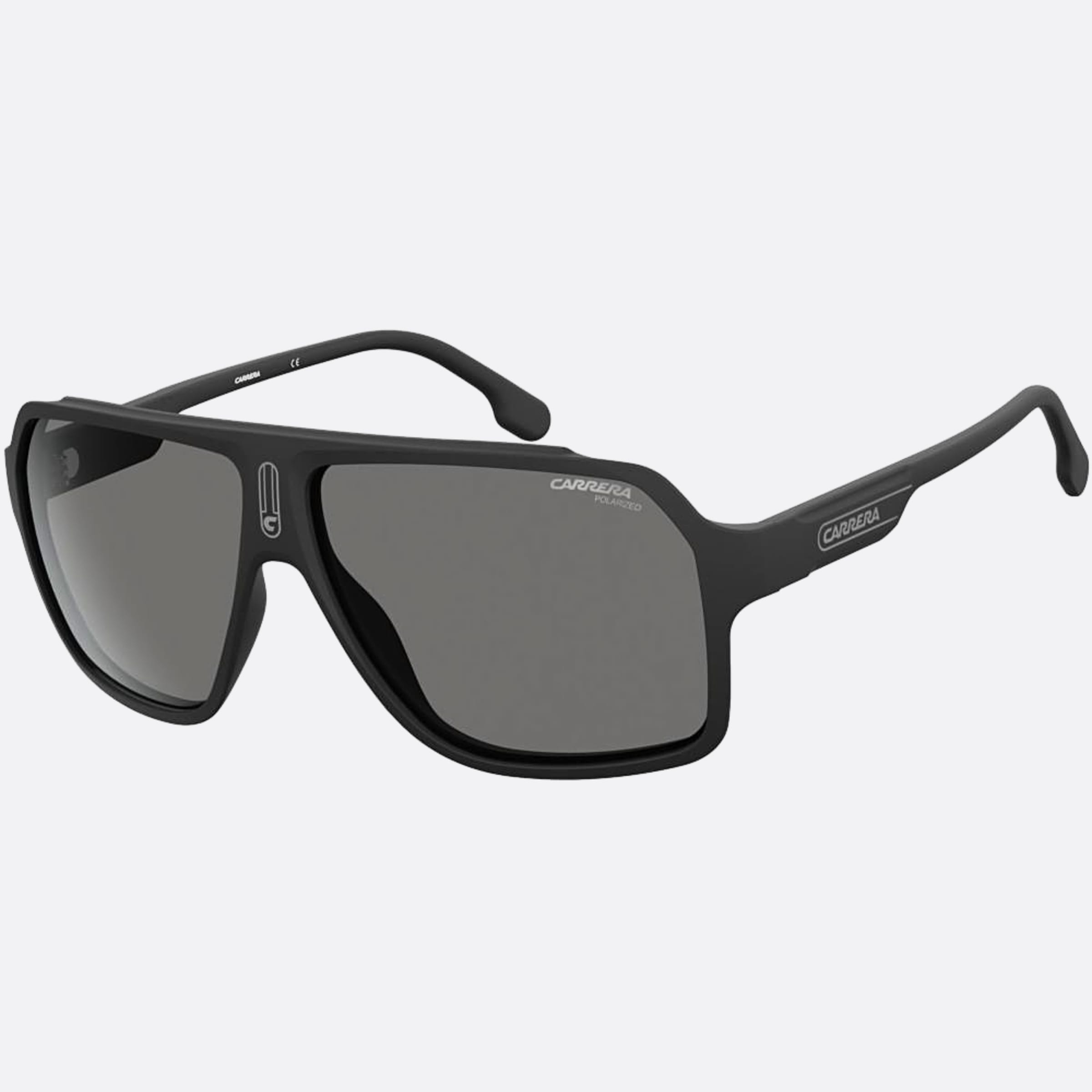 Carrera 62mm Carrera Black Pilot Polarized Men Sunglasses - Side View