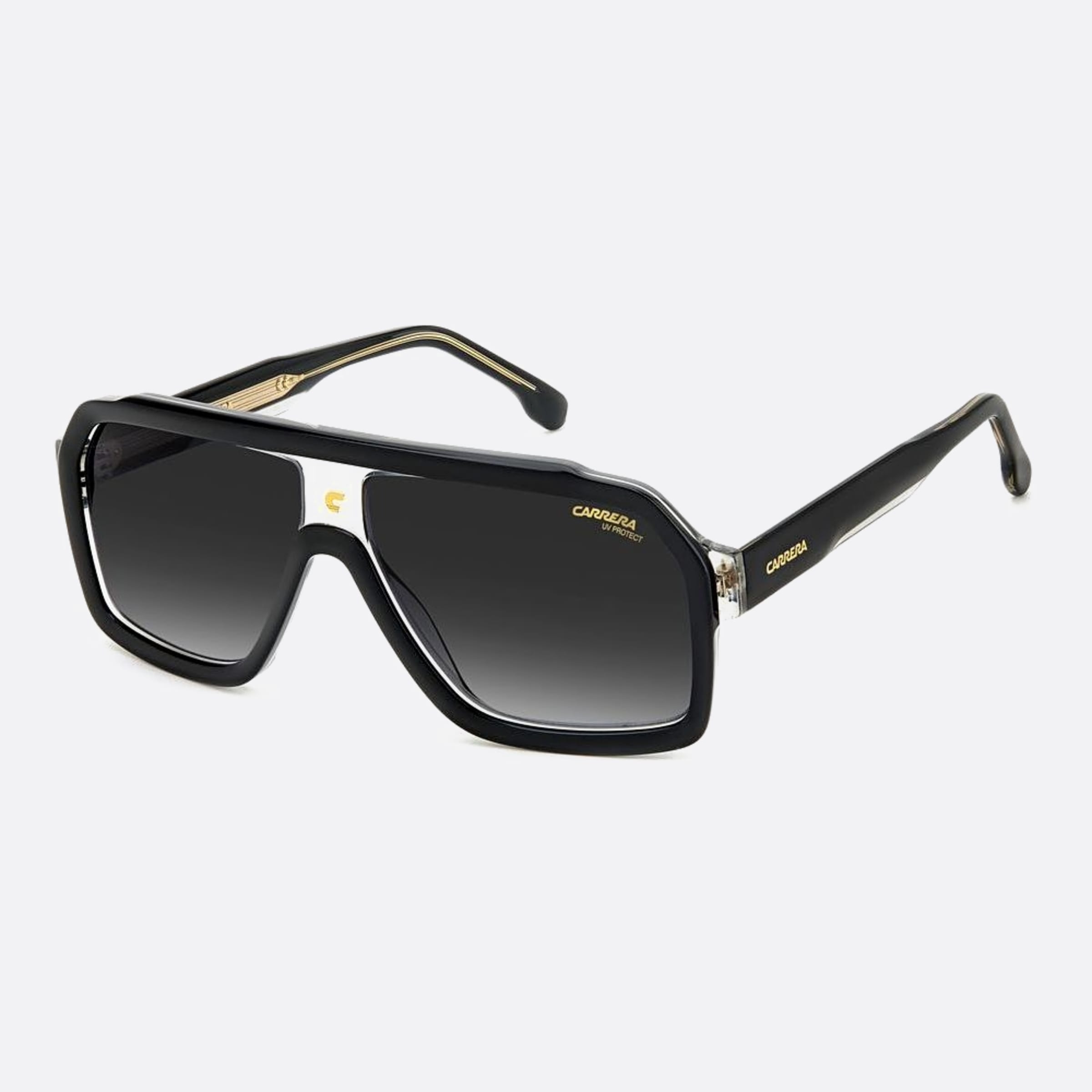 Carrera 60mm Carrera 08a Black Squared Men Sunglasses - Side View