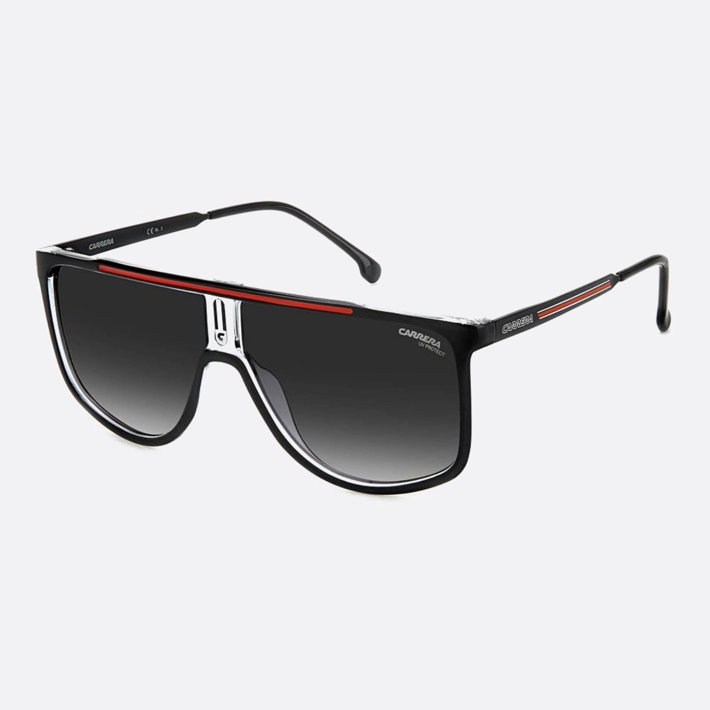 Carrera 61mm Carrera Oit Black Geometric Men Sunglasses - Side View