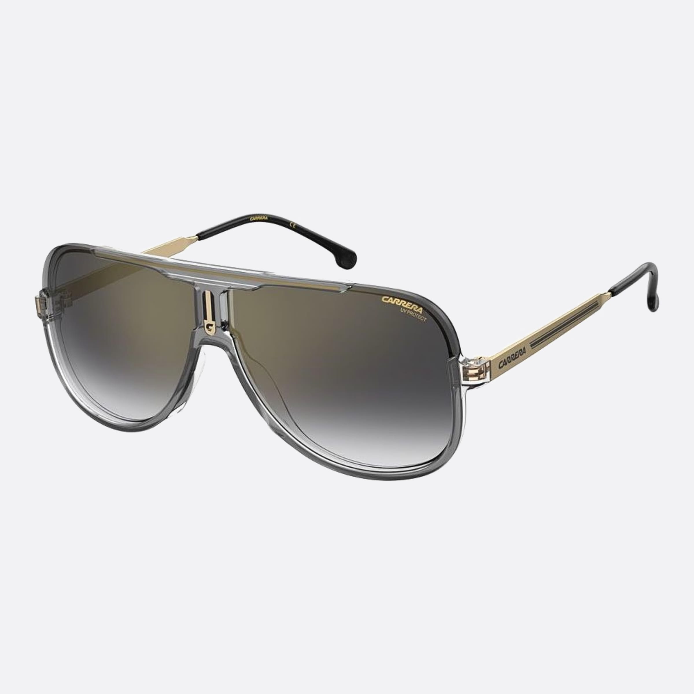 Carrera 64mm Carrera Kb7 Grey Pilot Men Sunglasses - Side View
