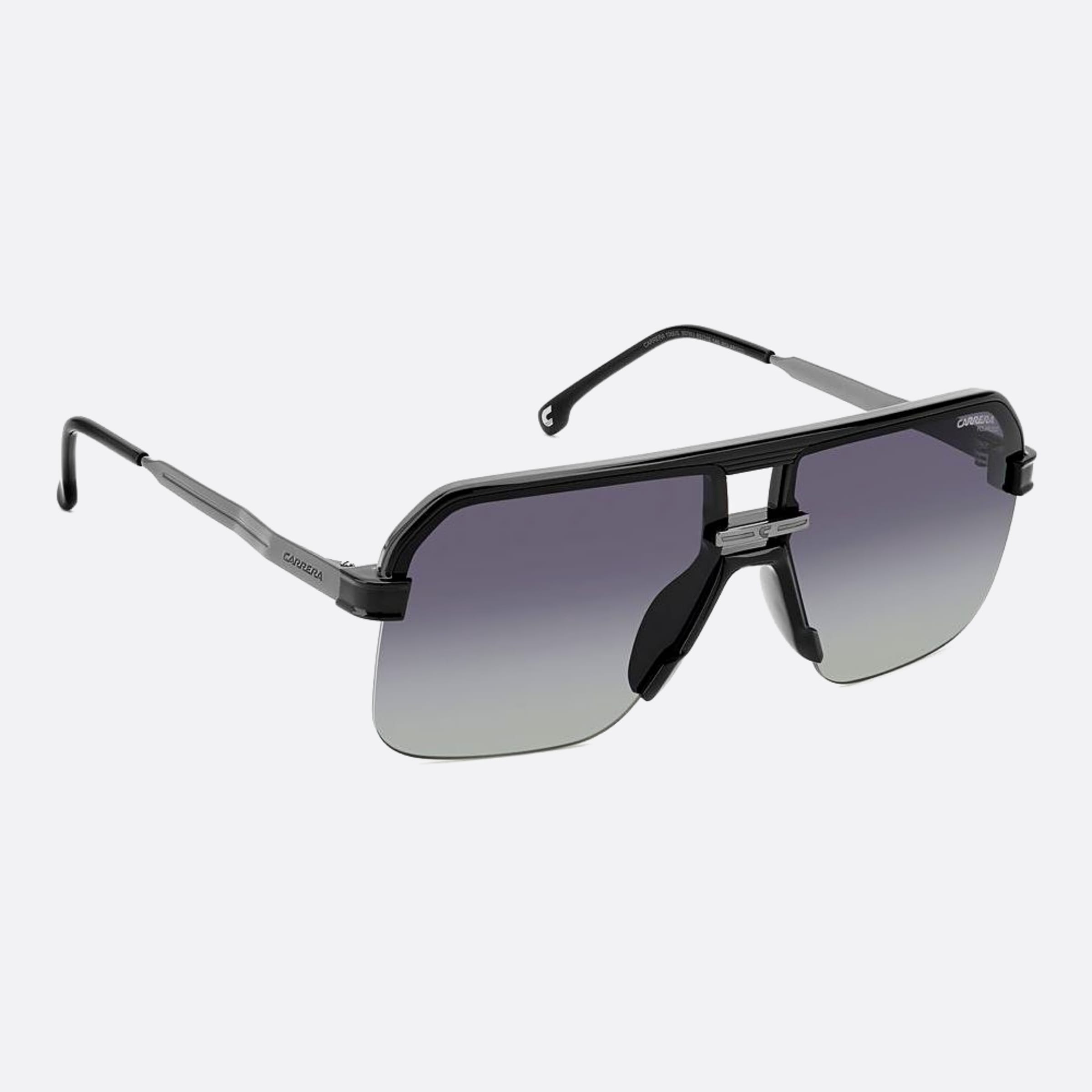 Carrera 63mm Carrera Black Squared Polarized Men Sunglasses - Detail View