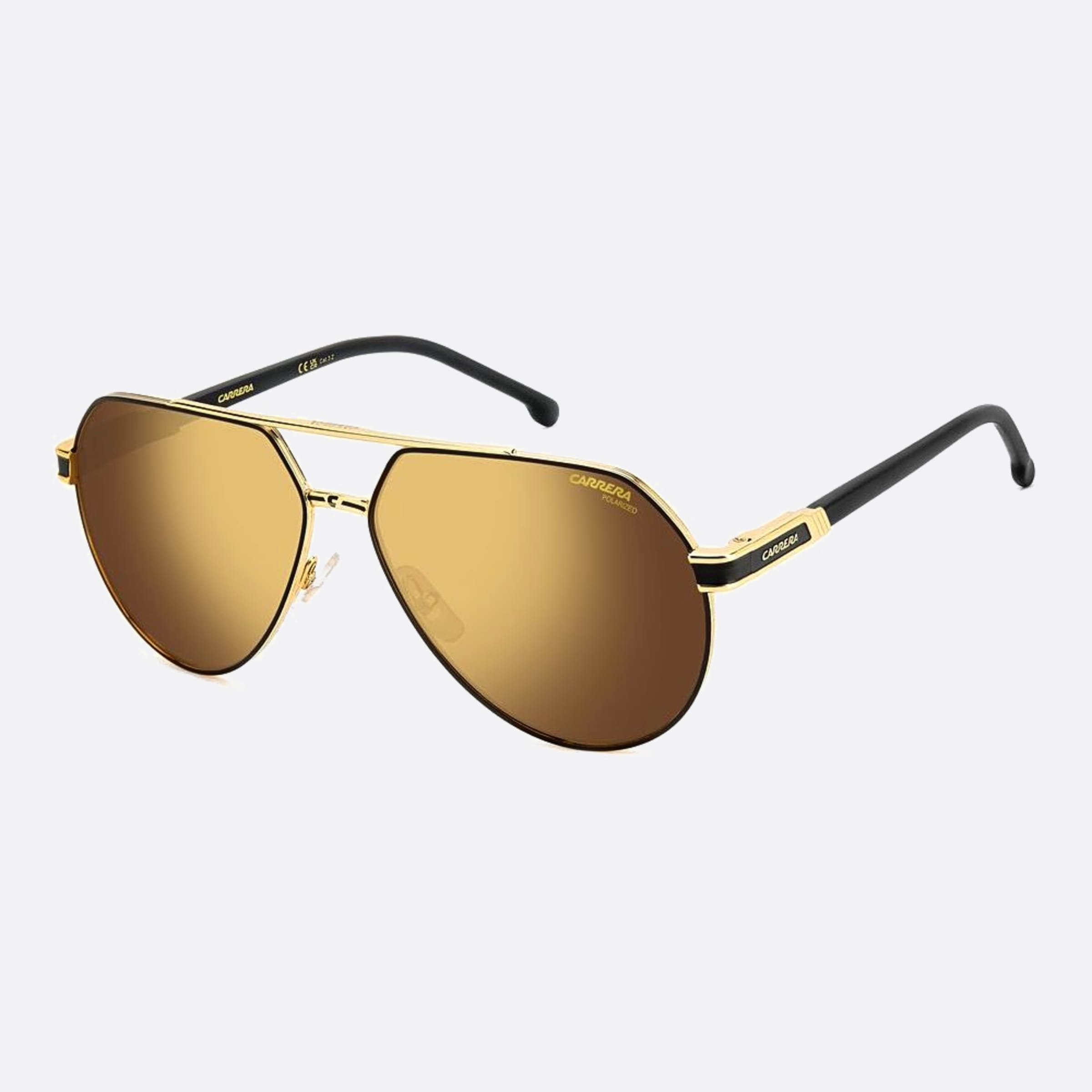 Carrera 62mm Carrera I46 Black Geometric Polarized Men Sunglasses - Side View