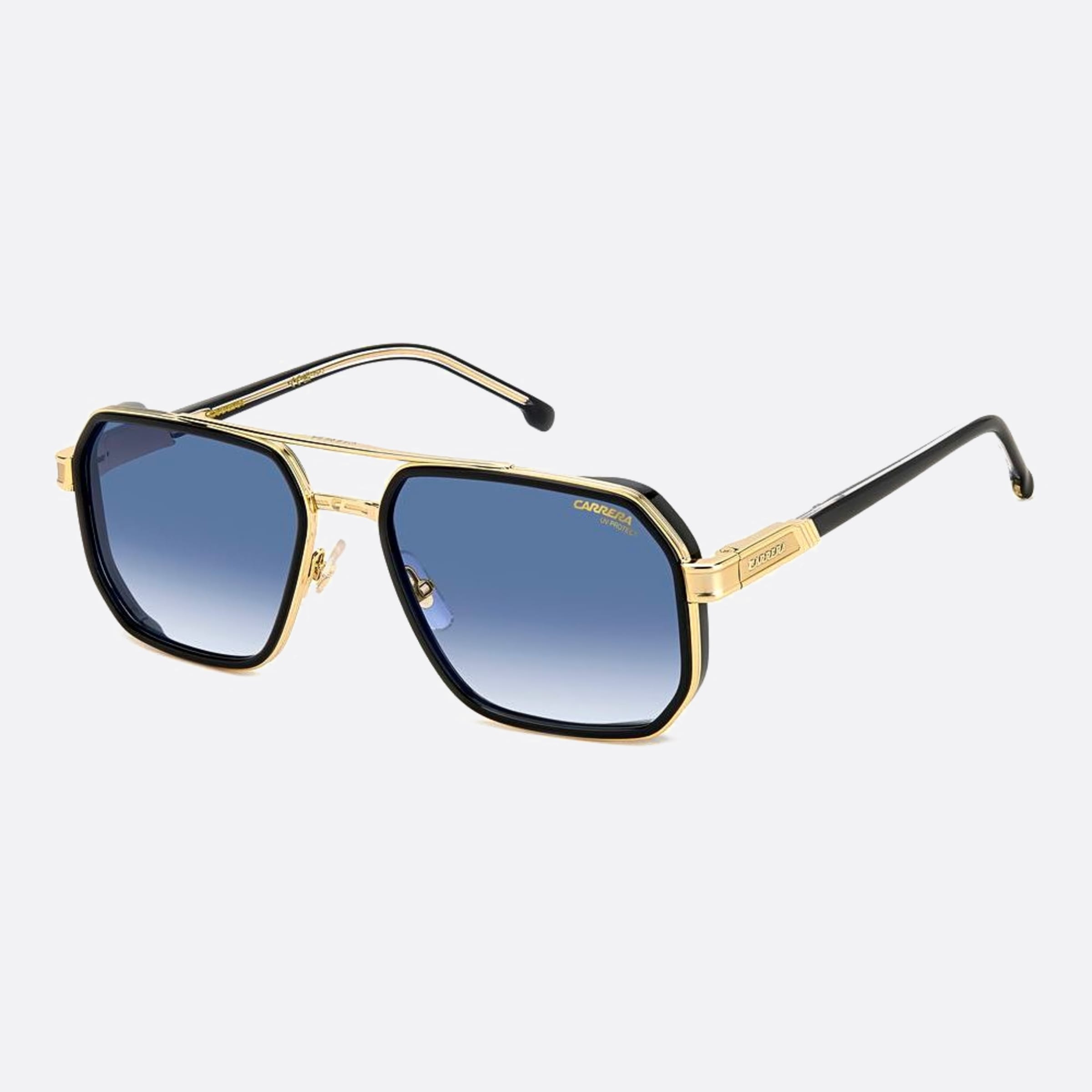Carrera 58mm Carrera 2m2 Black Rectangle Men Sunglasses - Side View
