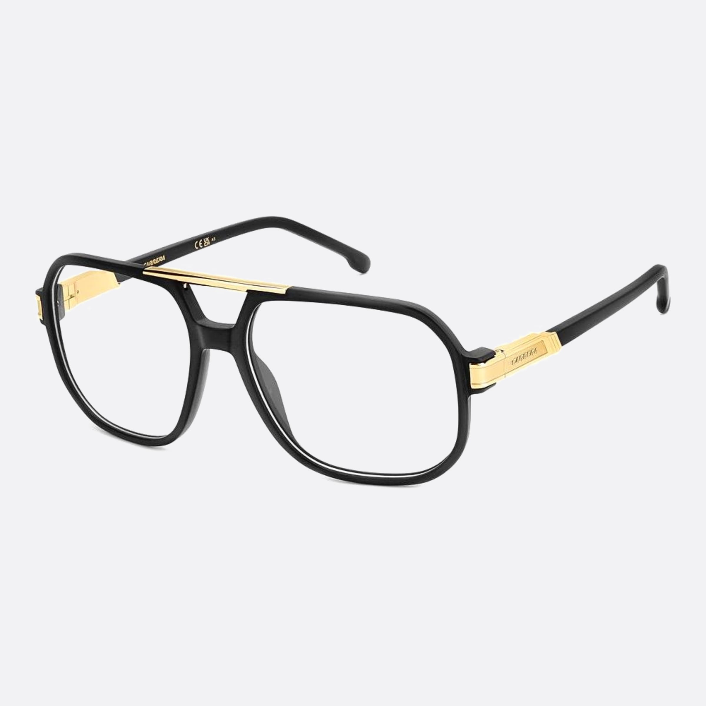 Carrera 57mm Carrera Black Squared Men Eyeglasses - Side View