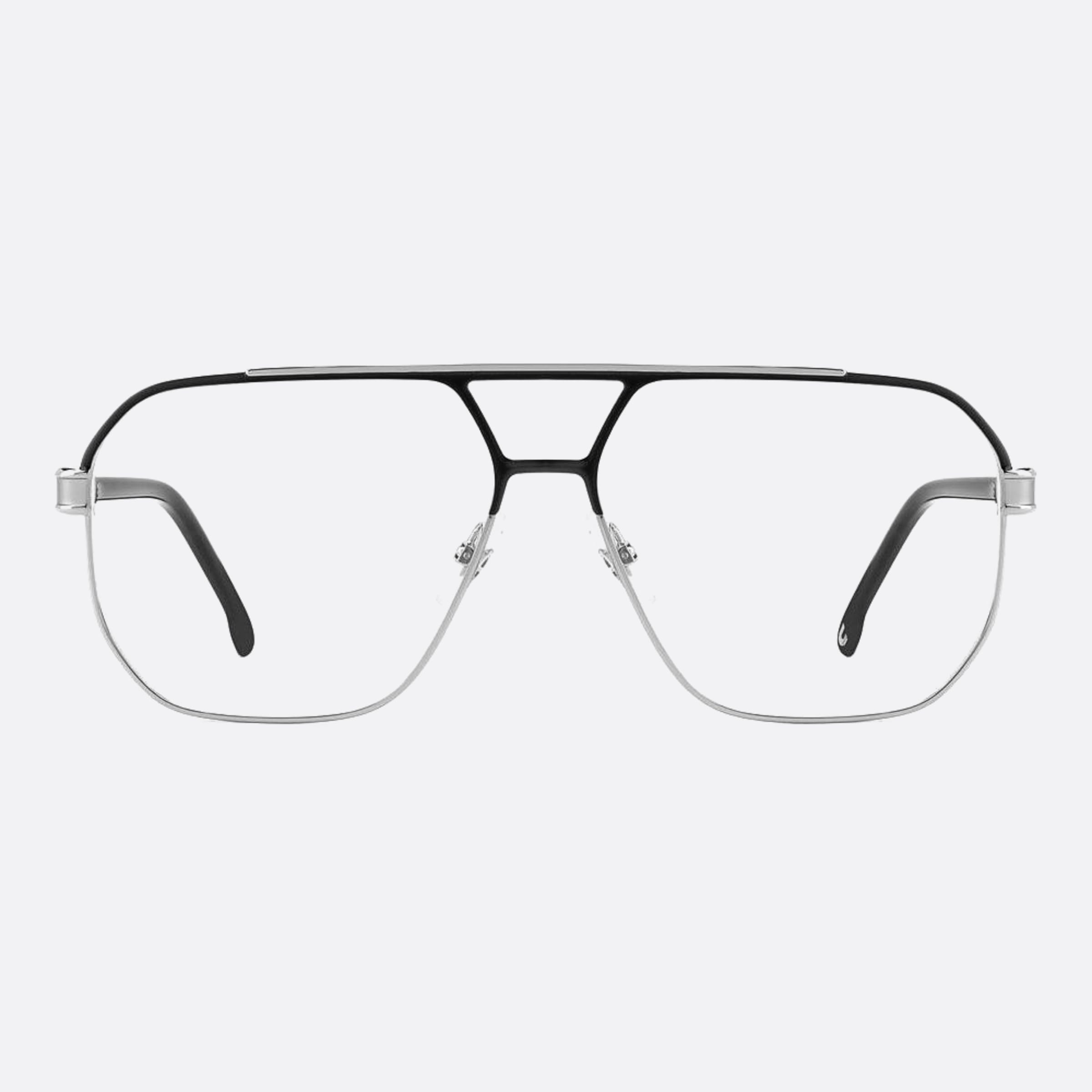 Carrera 60mm Carrera Rzz Grey Geometric Men Eyeglasses - Main View