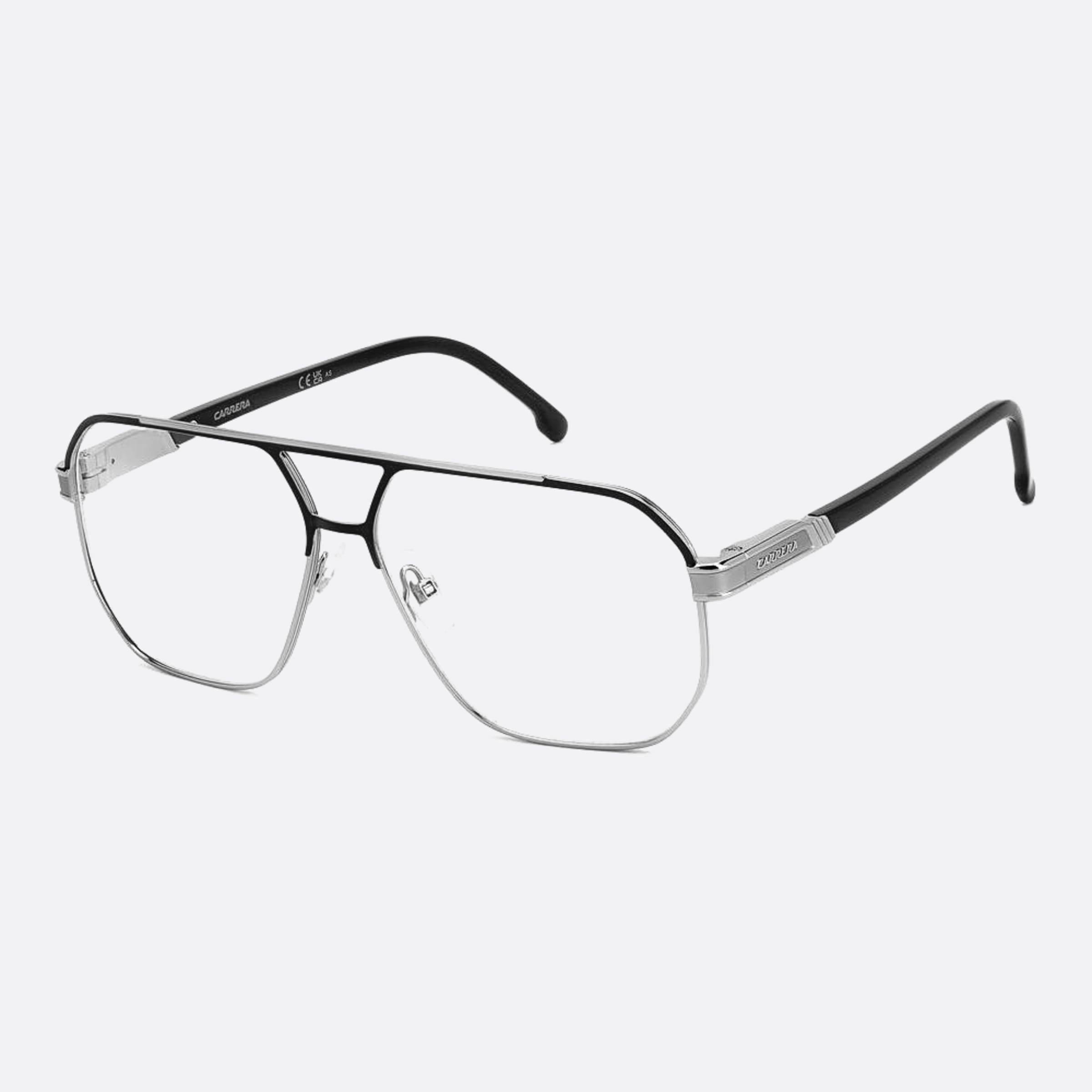 Carrera 60mm Carrera Rzz Grey Geometric Men Eyeglasses - Side View
