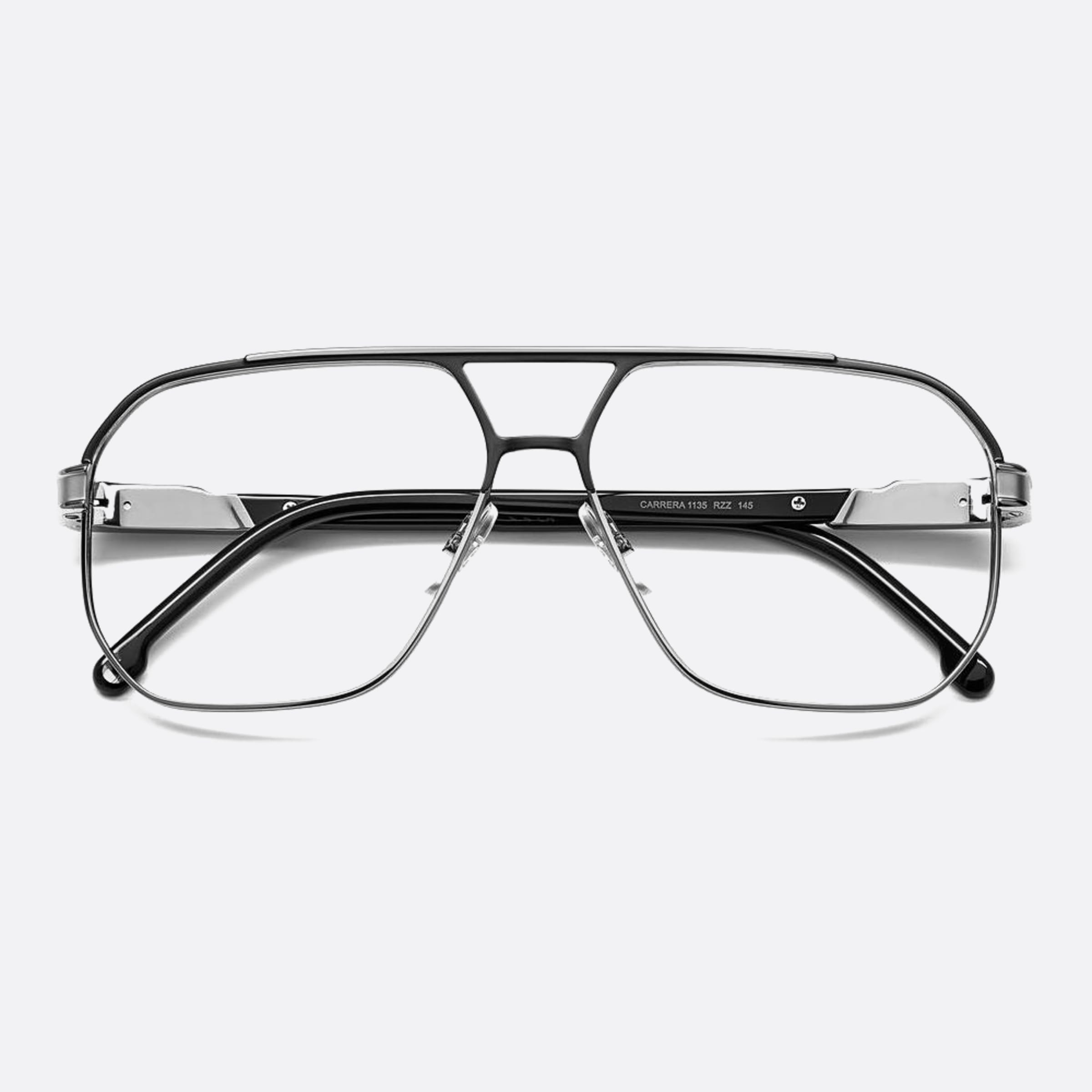 Carrera 60mm Carrera Rzz Grey Geometric Men Eyeglasses - Additional Angle