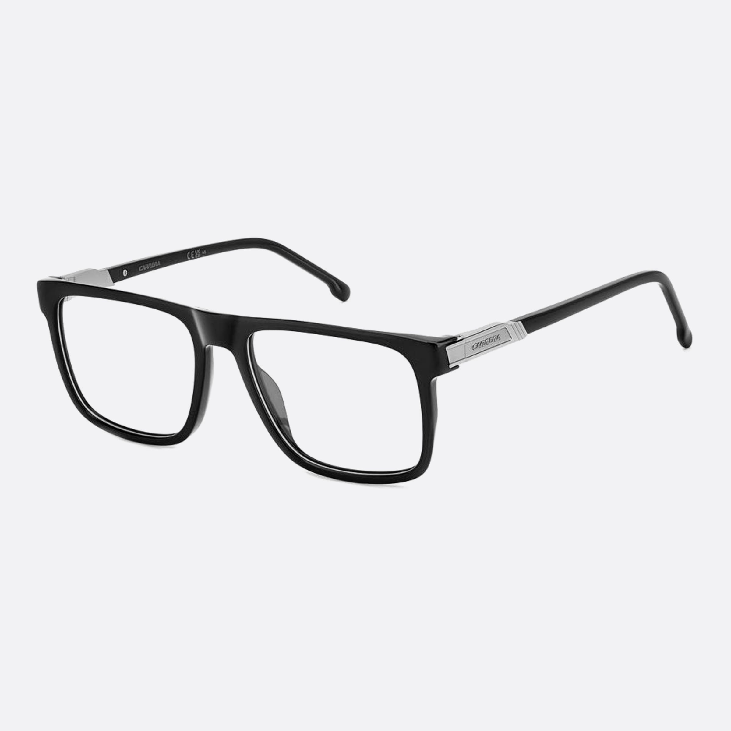 Carrera 56mm Carrera Black Geometric Men Eyeglasses - Side View