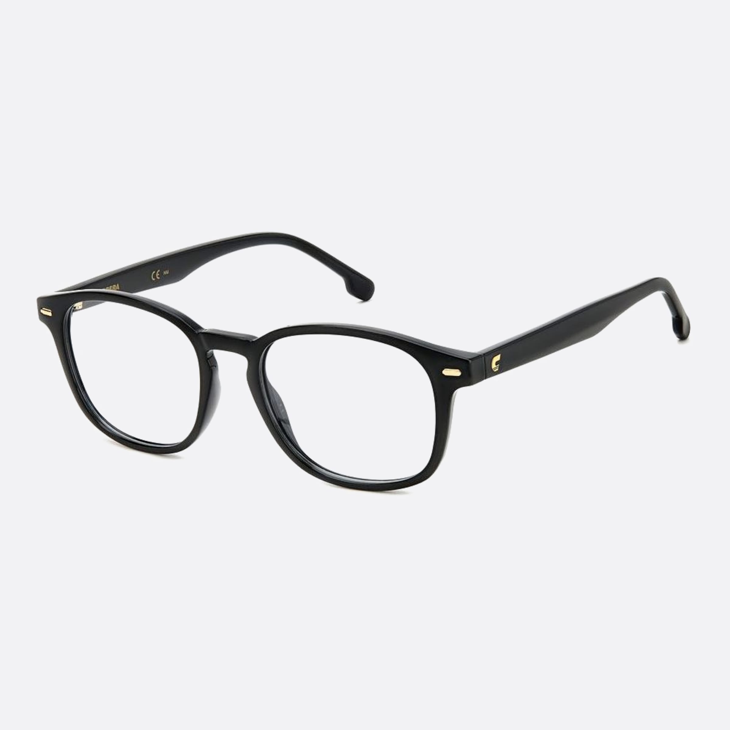 Carrera 49mm Carrera 2043t Black Geometric Unisex Eyeglasses - Side View