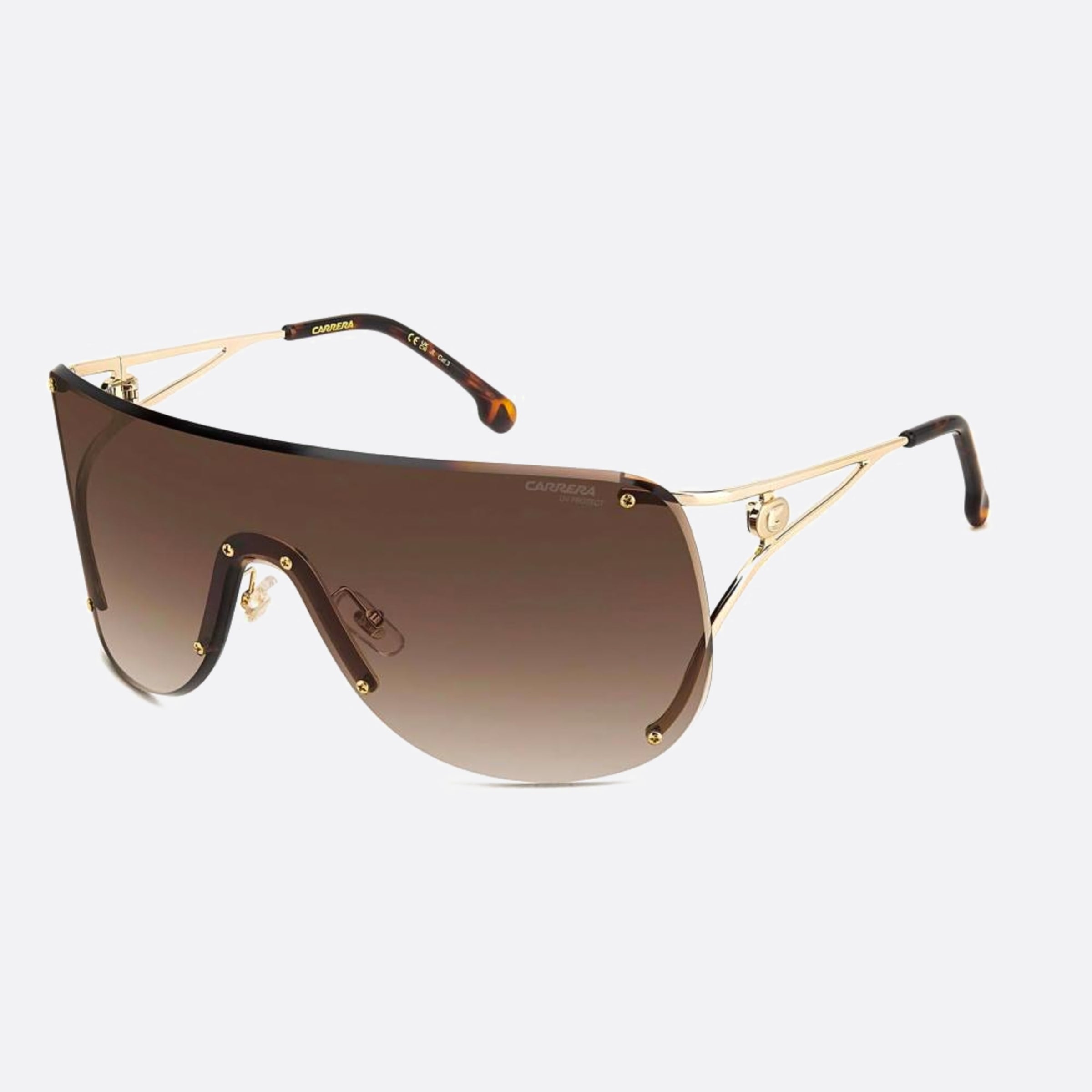 Carrera 99mm Carrera 06j Gold Shield Women Sunglasses - Side View
