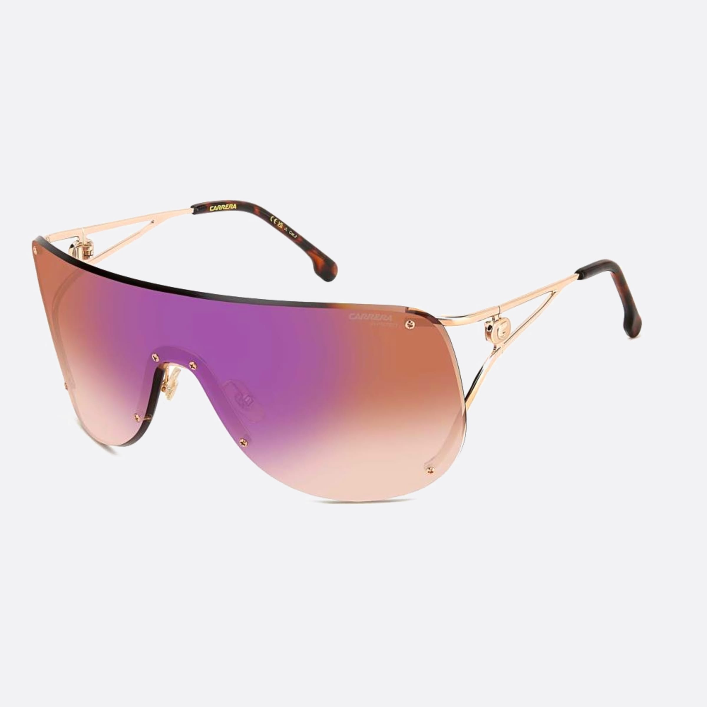Carrera 99mm Carrera Ddb Gold Shield Women Sunglasses - Side View