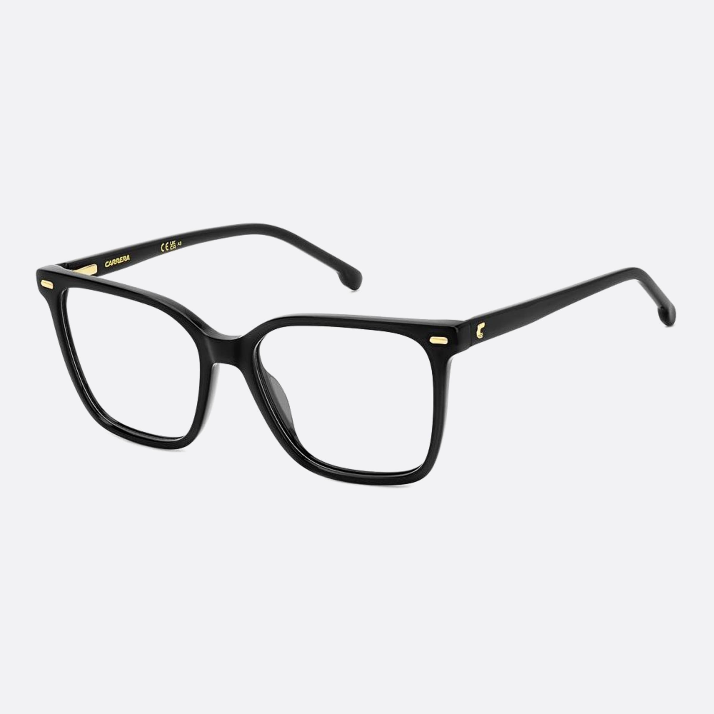 Carrera 53mm Carrera Black Squared Women Eyeglasses - Side View