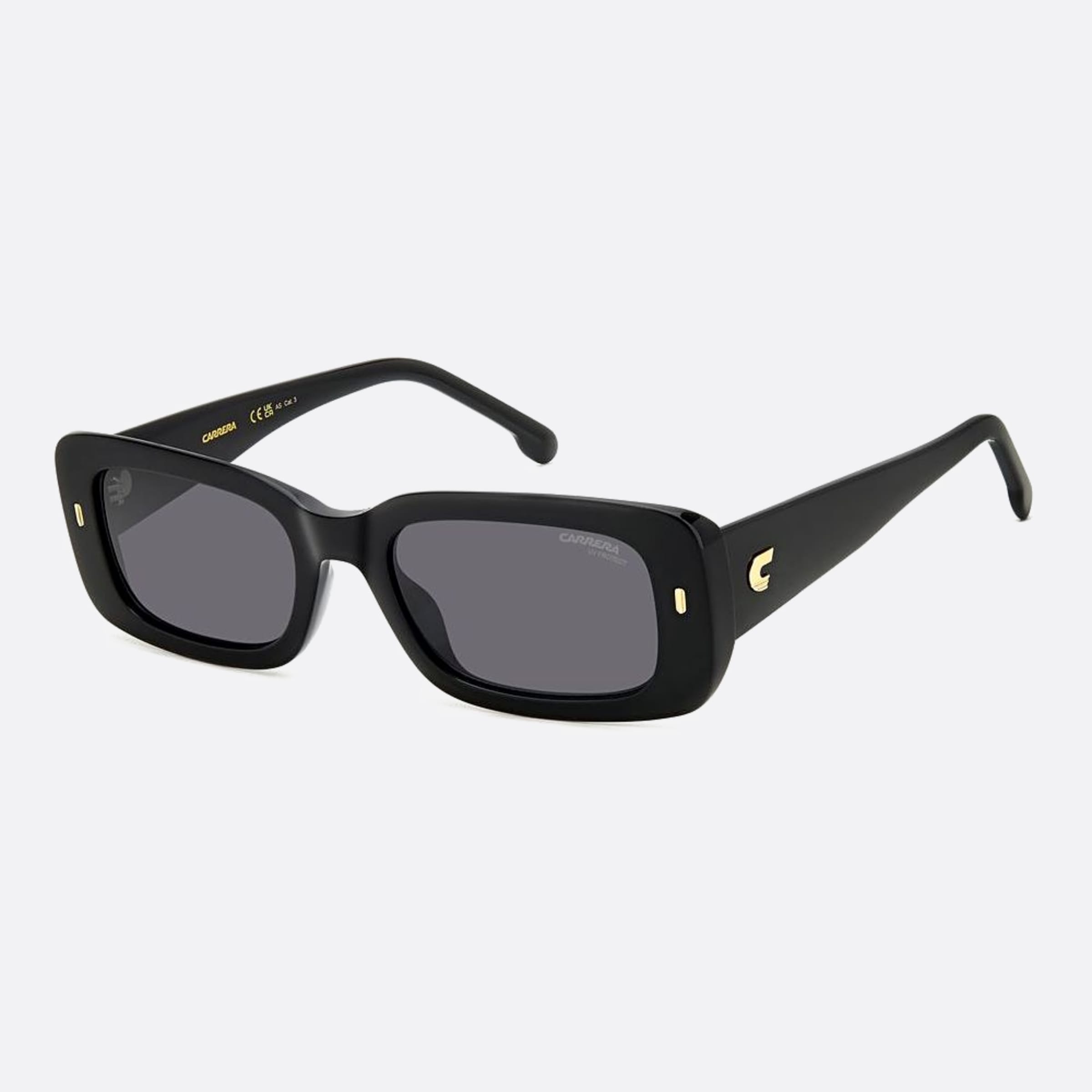 Carrera 53mm Carrera Black Squared Women Sunglasses - Side View