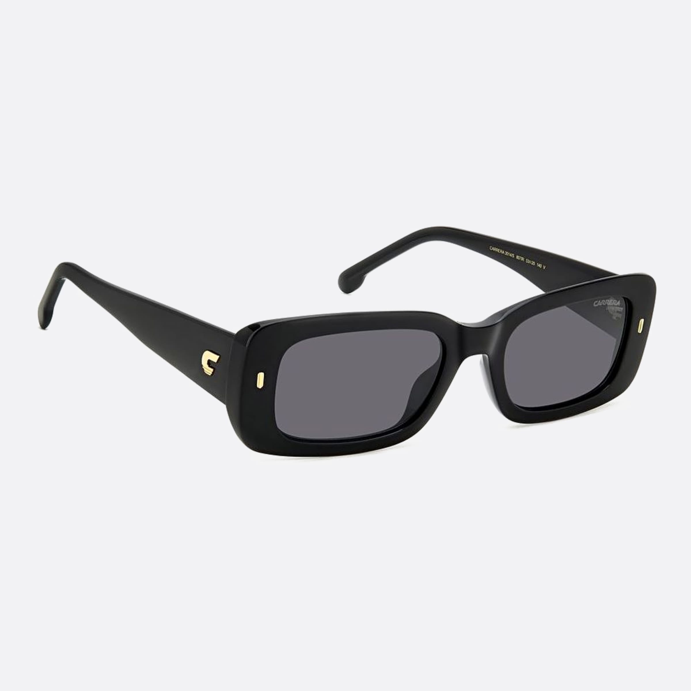 Carrera 53mm Carrera Black Squared Women Sunglasses - Detail View