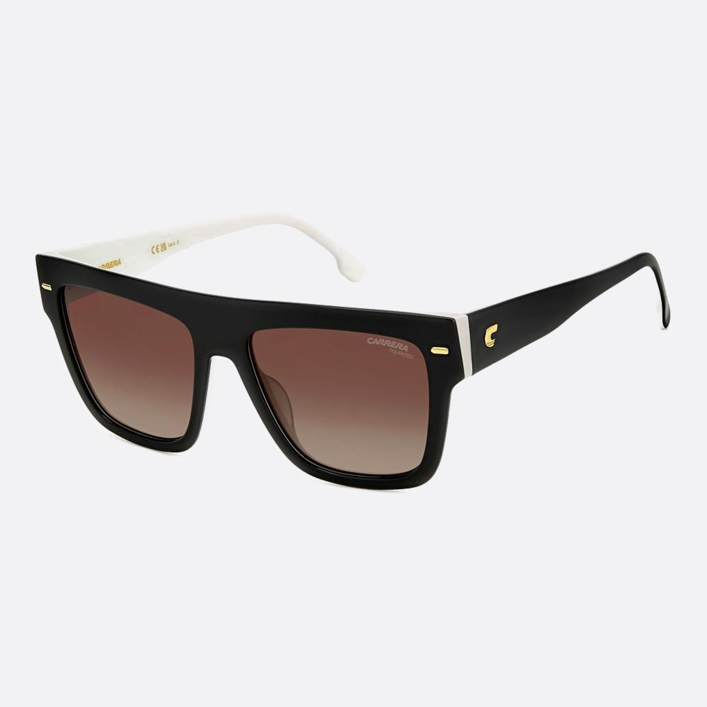 Carrera 55mm Carrera 80s Black Geometric Polarized Women Sunglasses - Side View
