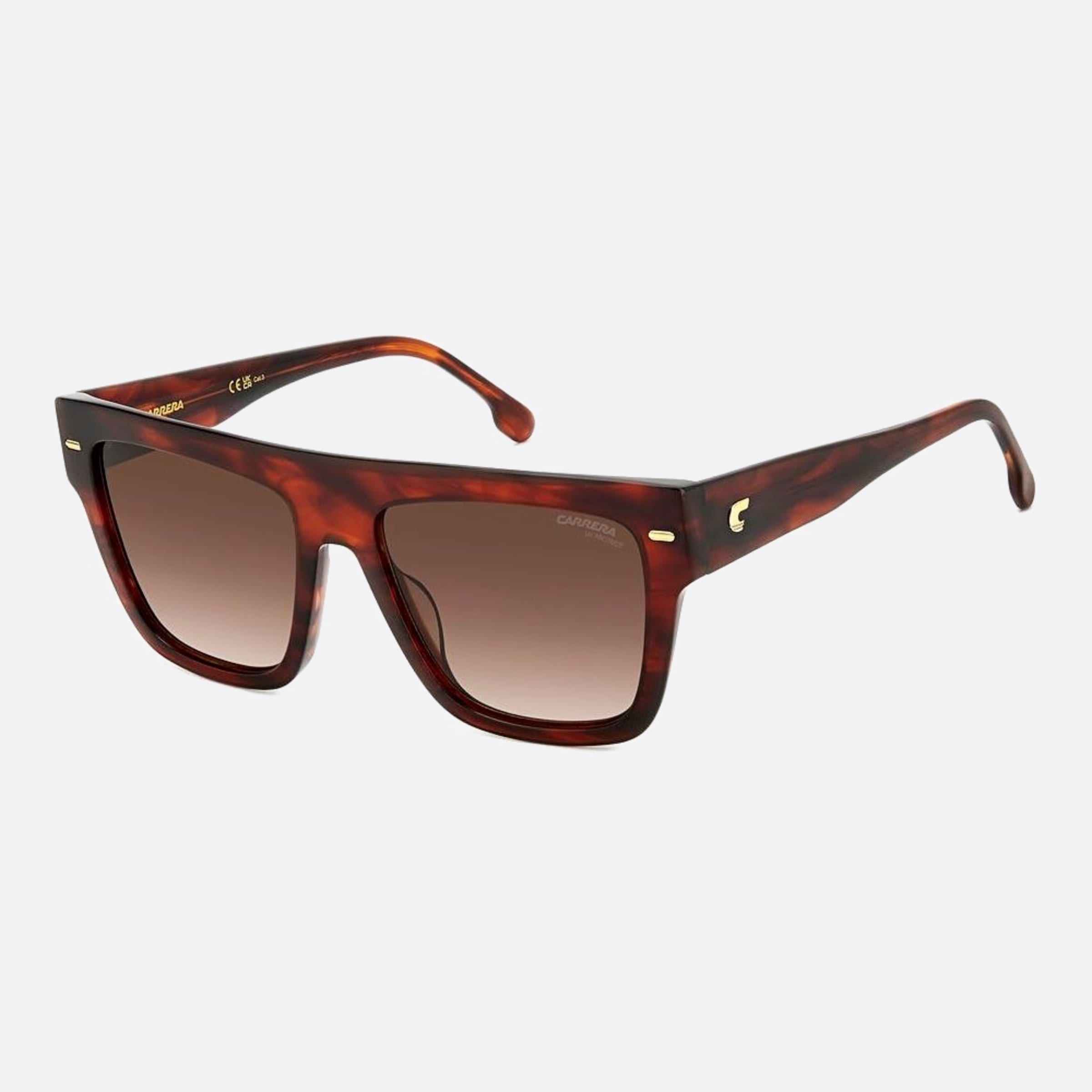 Carrera 55mm Carrera Ex4 Havana Geometric Women Sunglasses - Side View