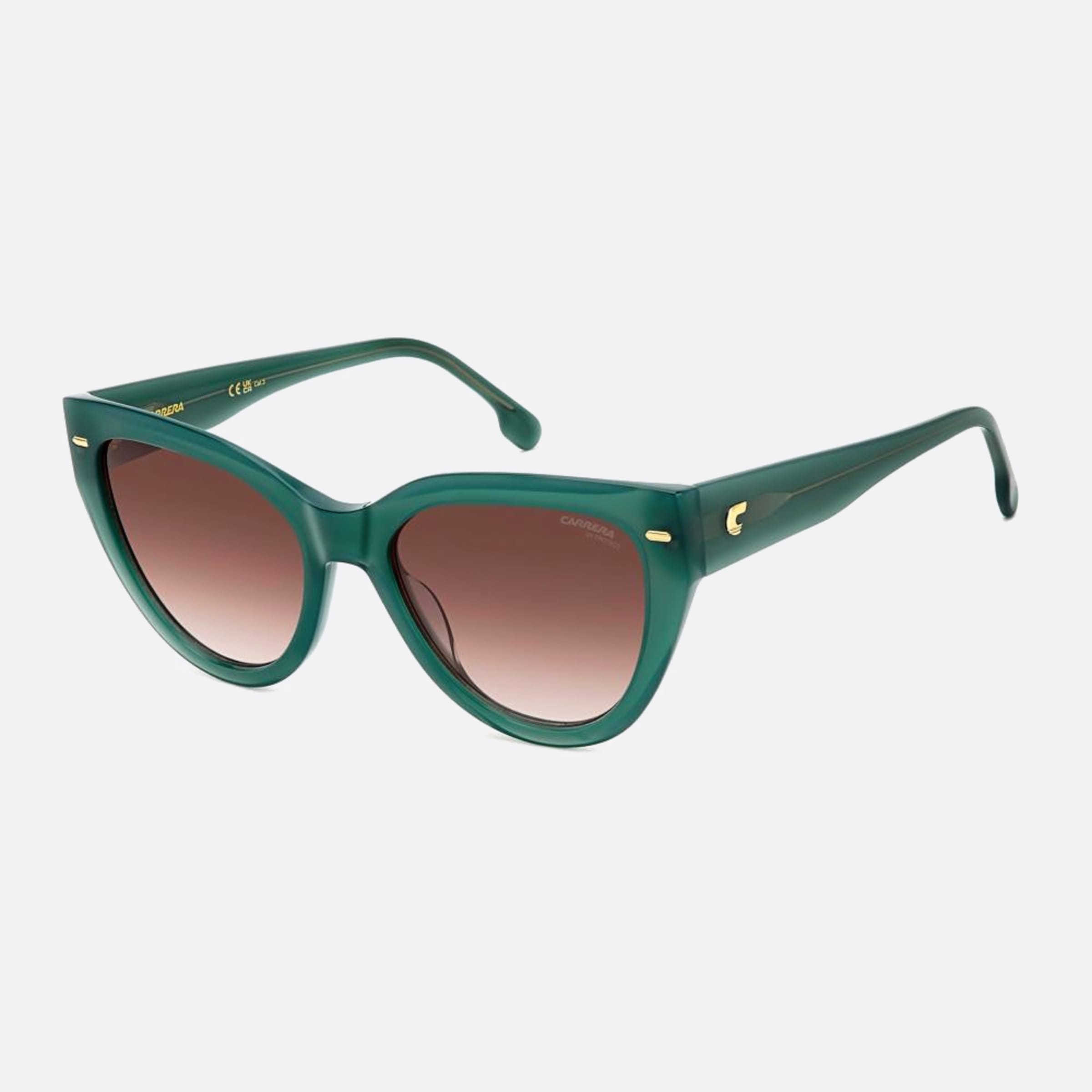 Carrera 55mm Carrera 1ed Green Geometric Women Sunglasses - Side View