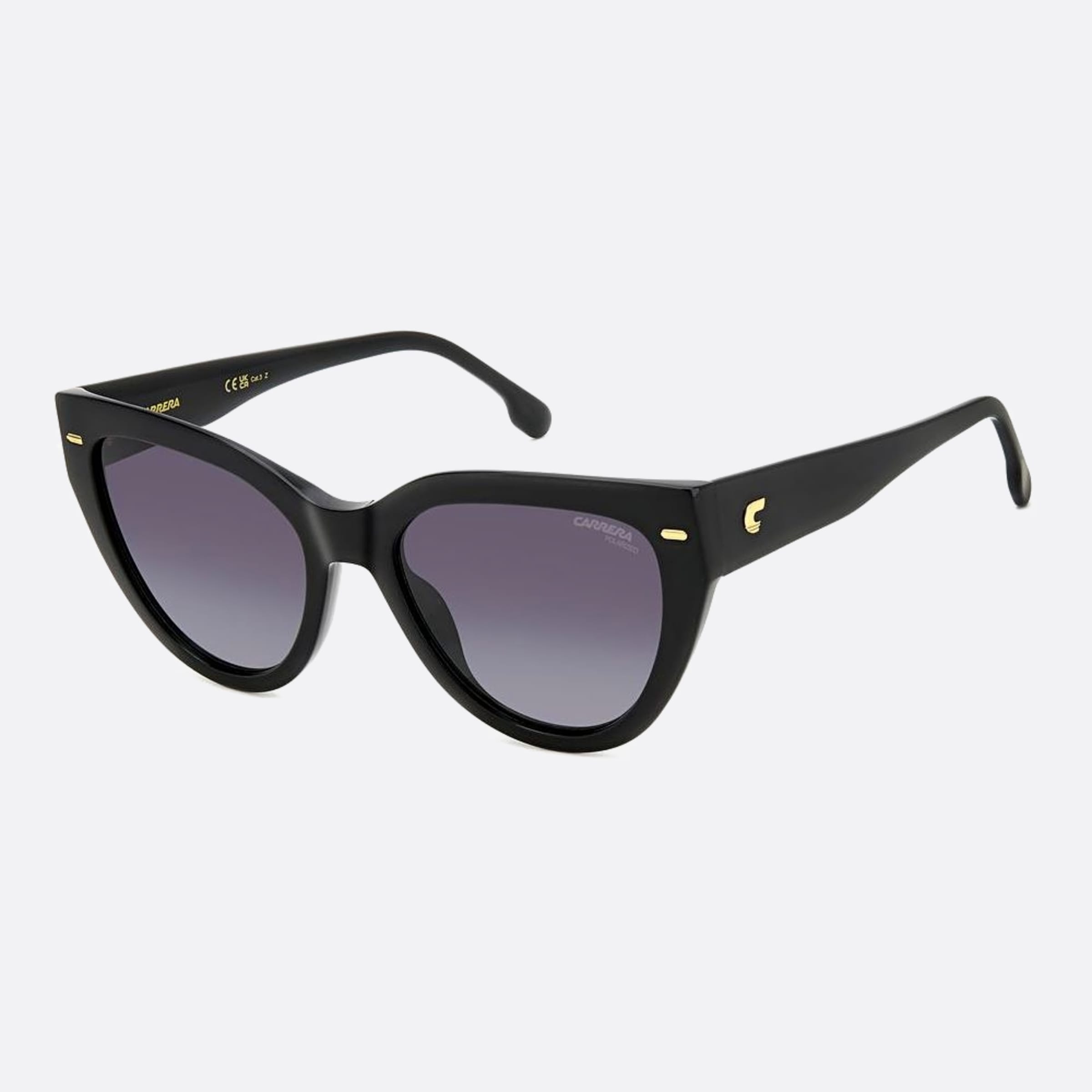 Carrera 55mm Carrera Black Geometric Women Sunglasses - Side View