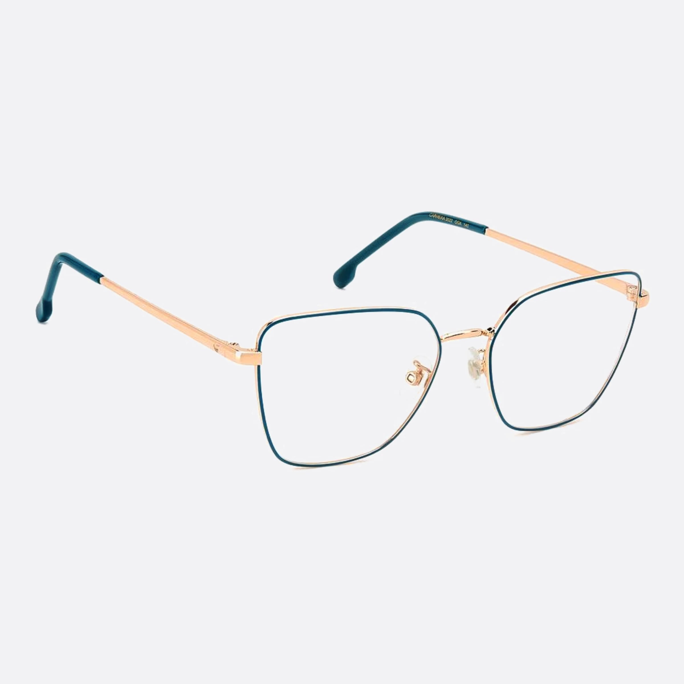 Carrera 55mm Carrera Oga Blue Geometric Women Eyeglasses - Detail View