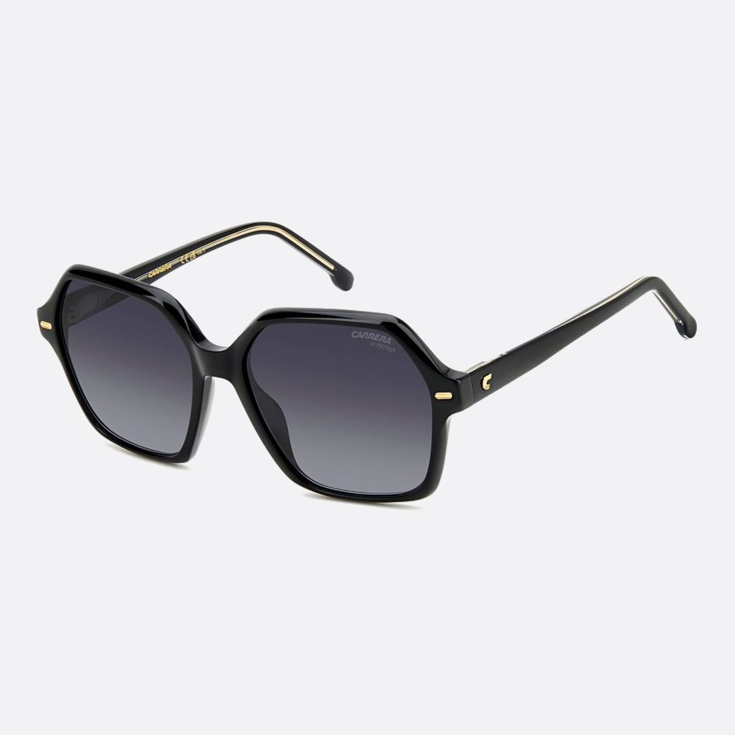 Carrera 56mm Carrera Black Squared Women Sunglasses - Side View