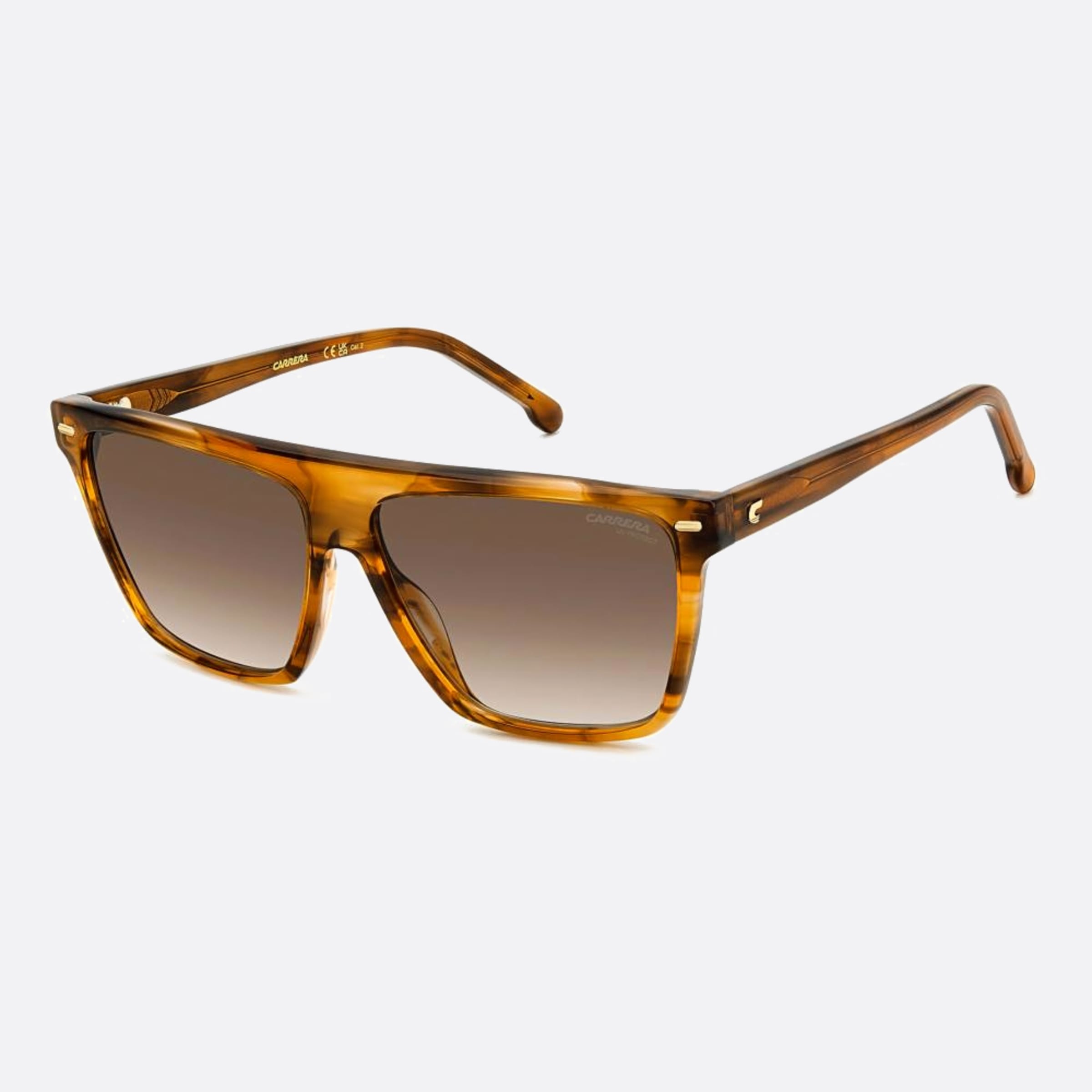 Carrera 58mm Carrera Ex4 Brown Squared Women Sunglasses - Side View