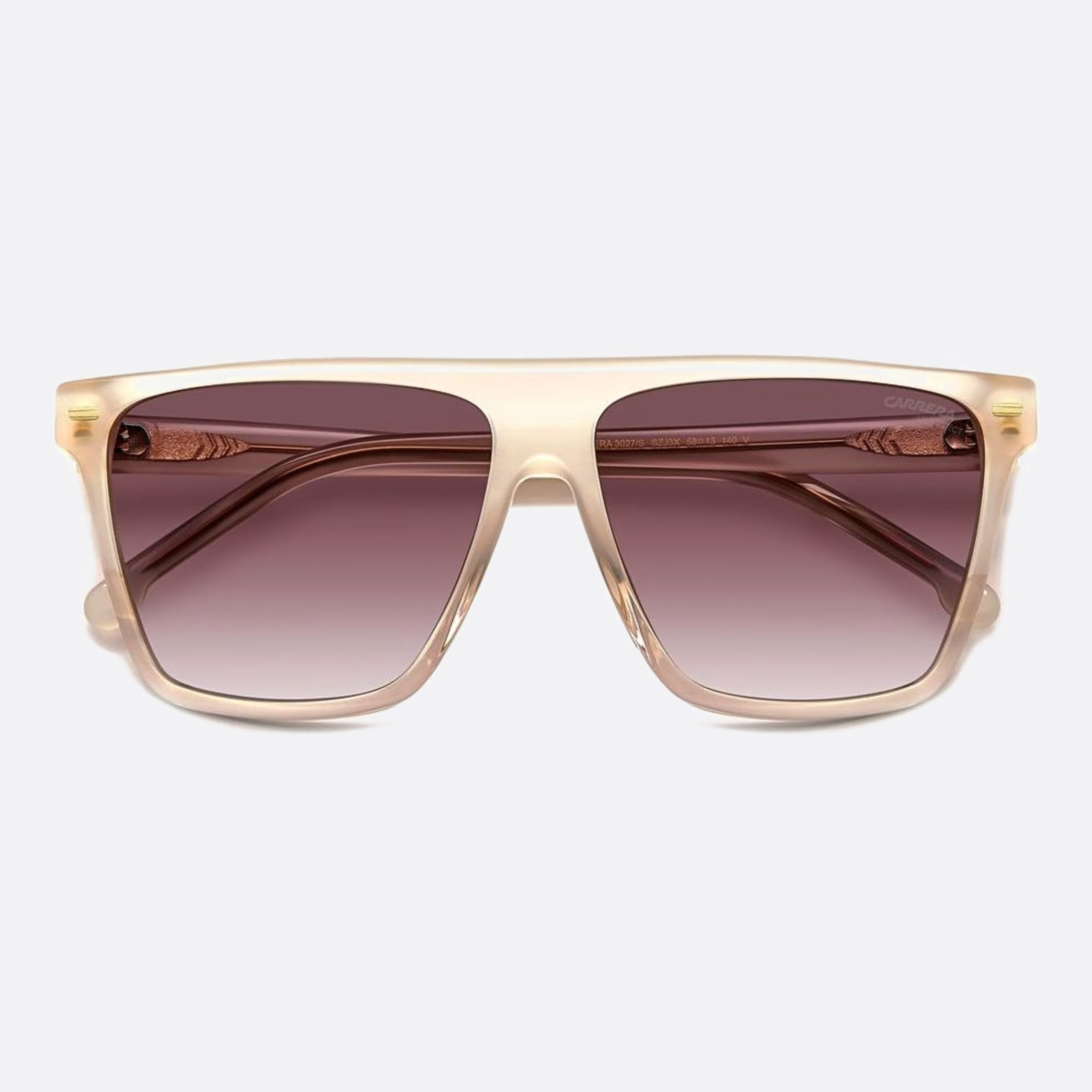Carrera 58mm Carrera Szj White Squared Women Sunglasses - Detail View