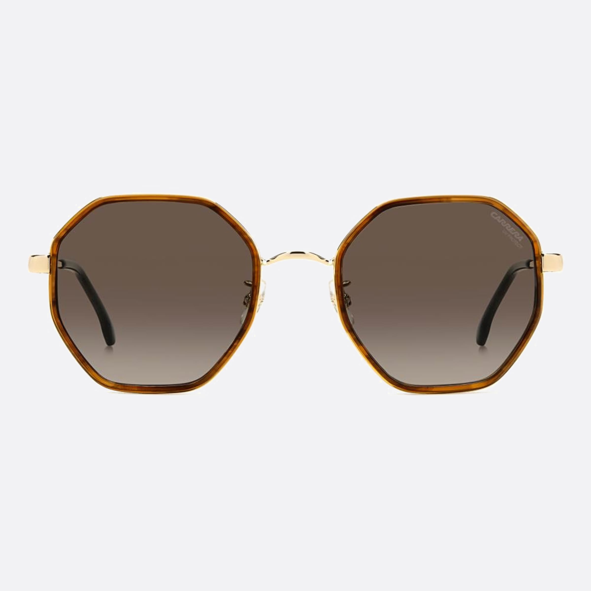 Carrera 53mm Carrera Ex4 Brown Geometric Women Sunglasses - Main View