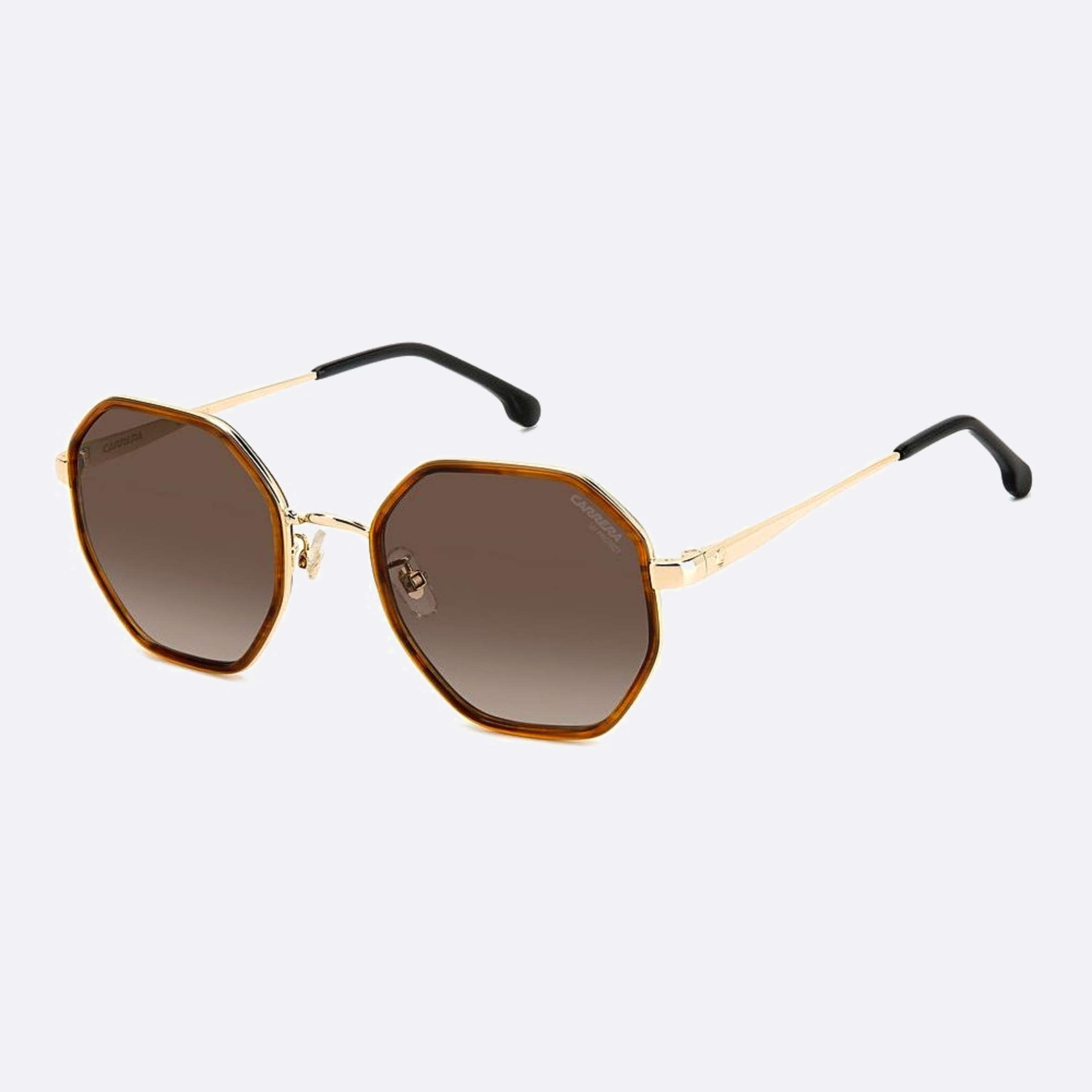 Carrera 53mm Carrera Ex4 Brown Geometric Women Sunglasses - Side View