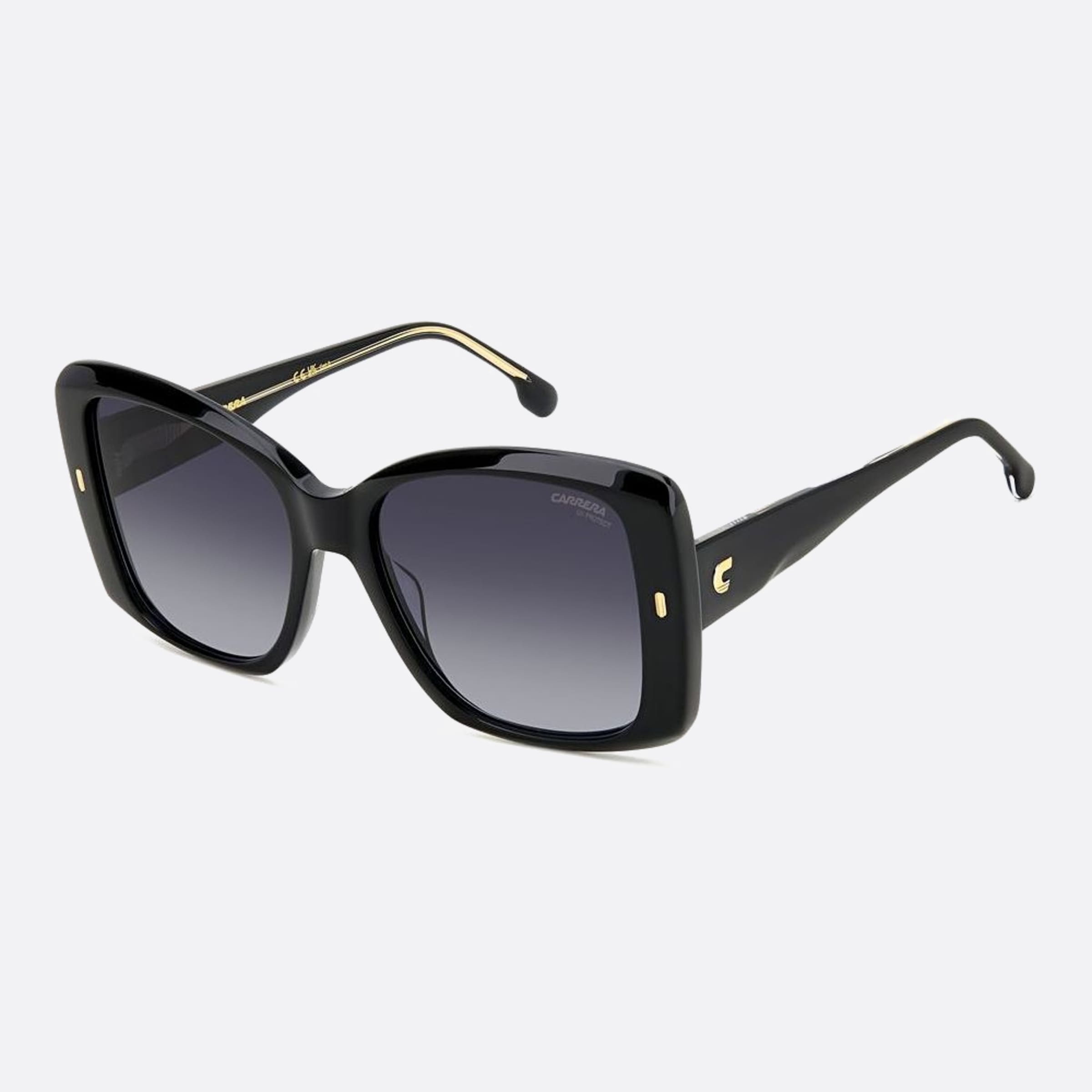 Carrera 56mm Carrera Black Squared Women Sunglasses - Side View