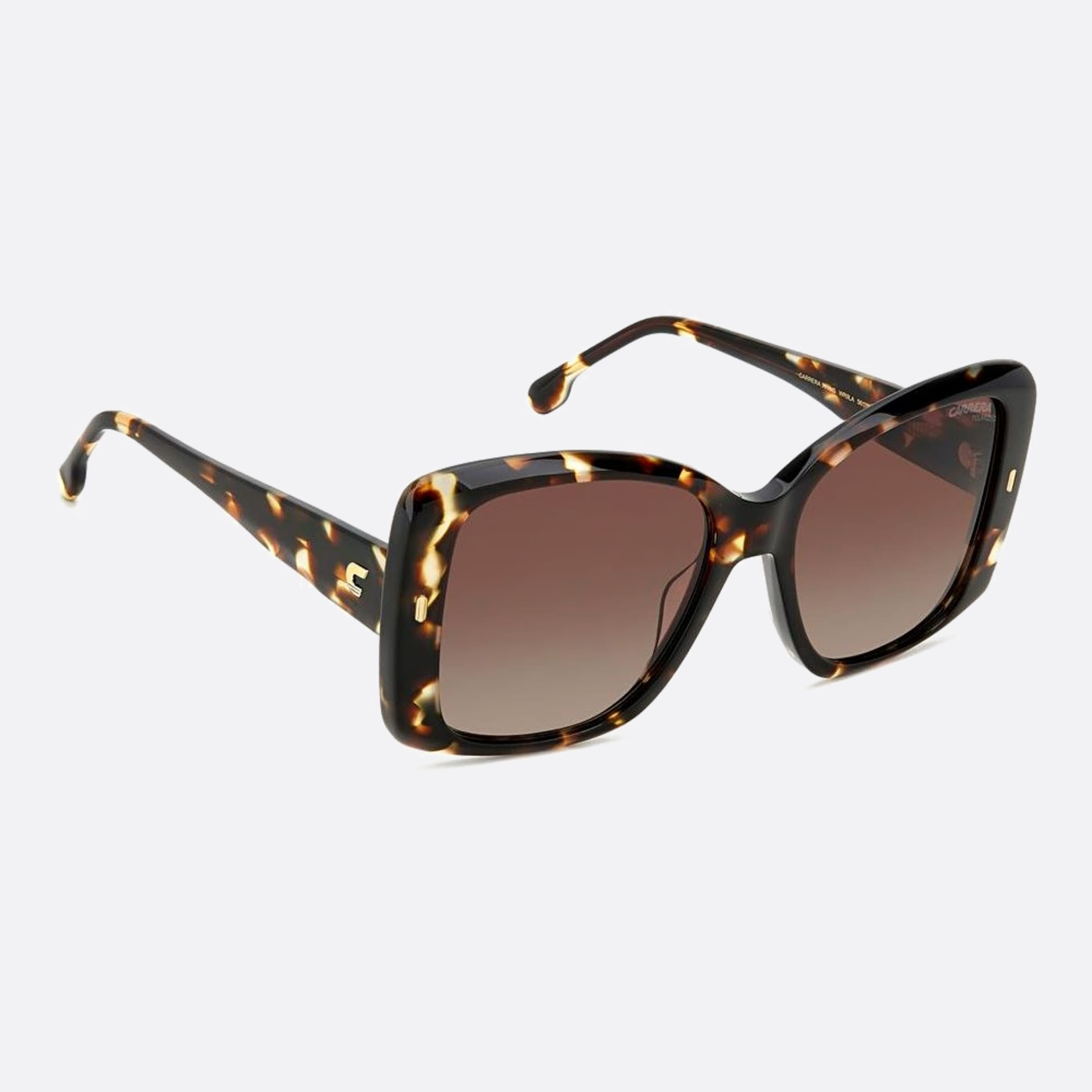 Carrera 56mm Carrera Wr9 Havana Squared Polarized Women Sunglasses - Detail View