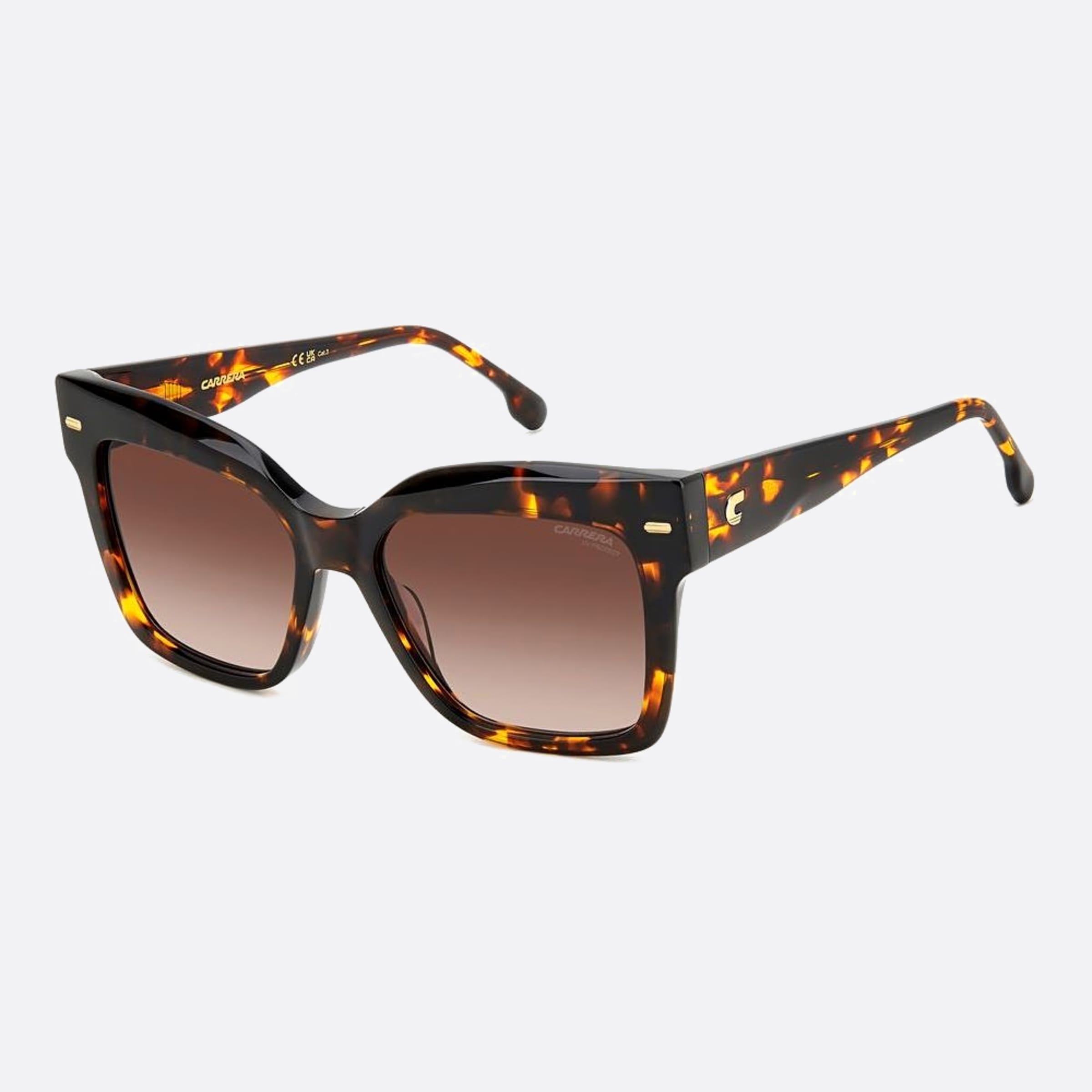 Carrera 54mm Carrera Havana Geometric Women Sunglasses - Side View