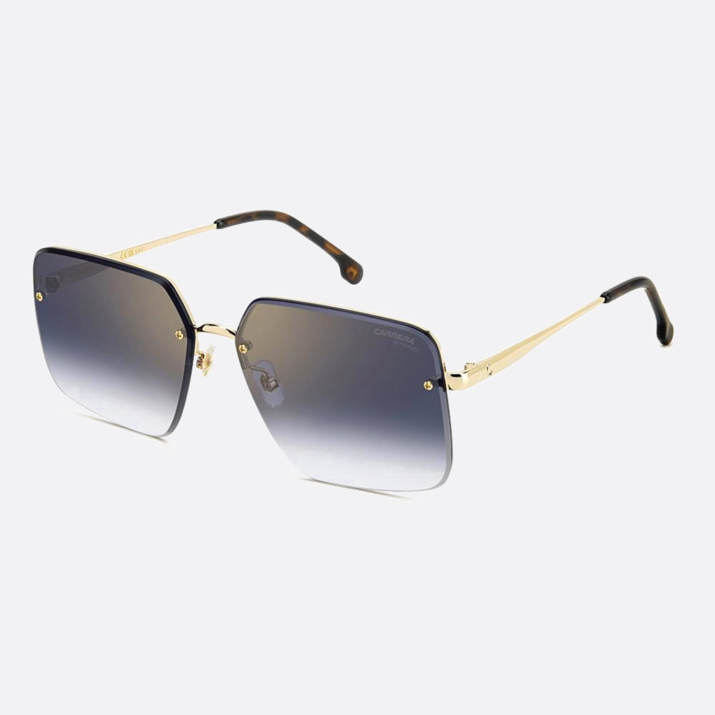 Carrera 61mm Carrera Dm2 Gold Geometric Women Sunglasses - Side View
