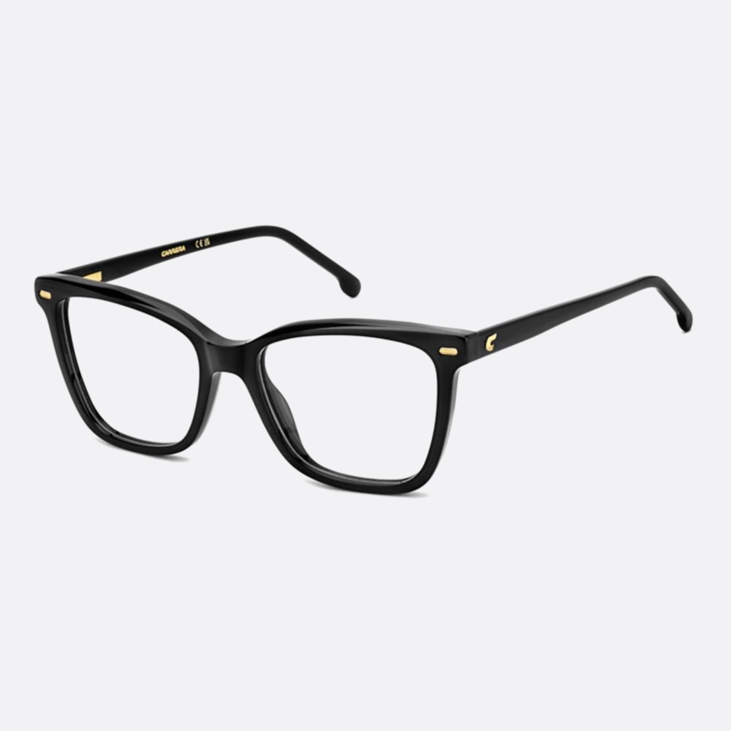 Carrera 52mm Carrera Black Rectangle Women Eyeglasses - Side View