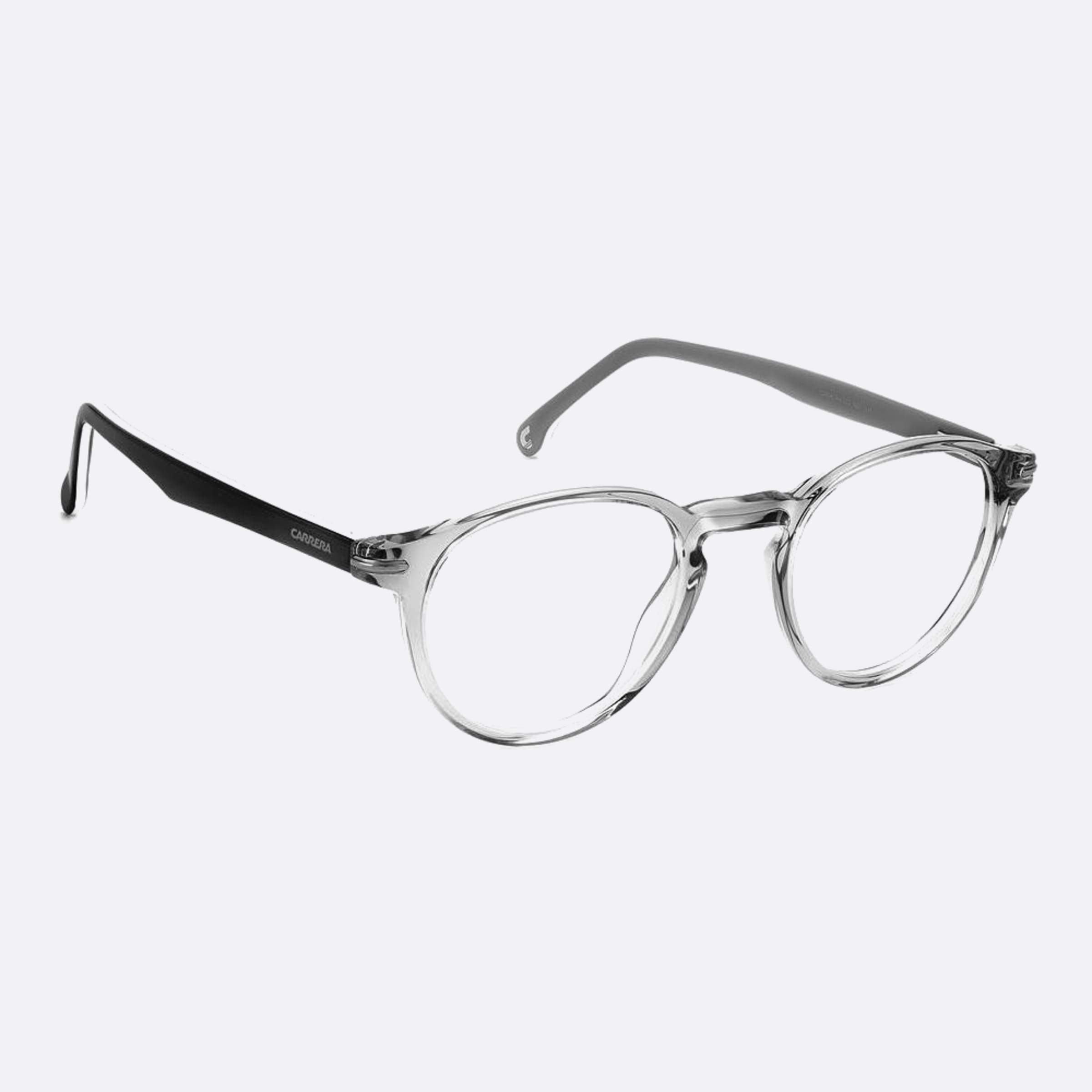 Carrera 48mm Carrera Kb7 Transparent Round Unisex Eyeglasses - Detail View