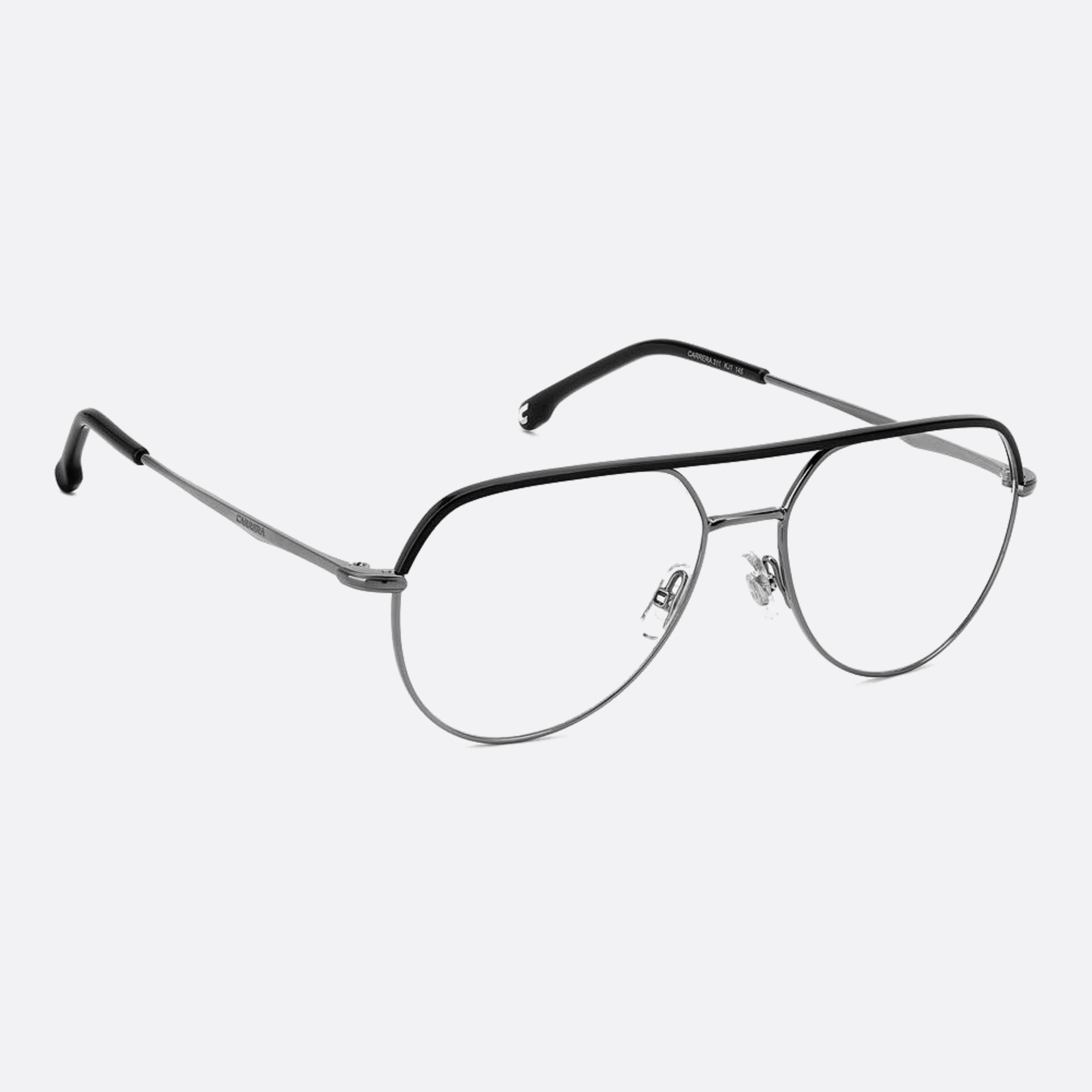 Carrera 55mm Carrera Kj1 Ruthenium Pilot Unisex Eyeglasses - Detail View