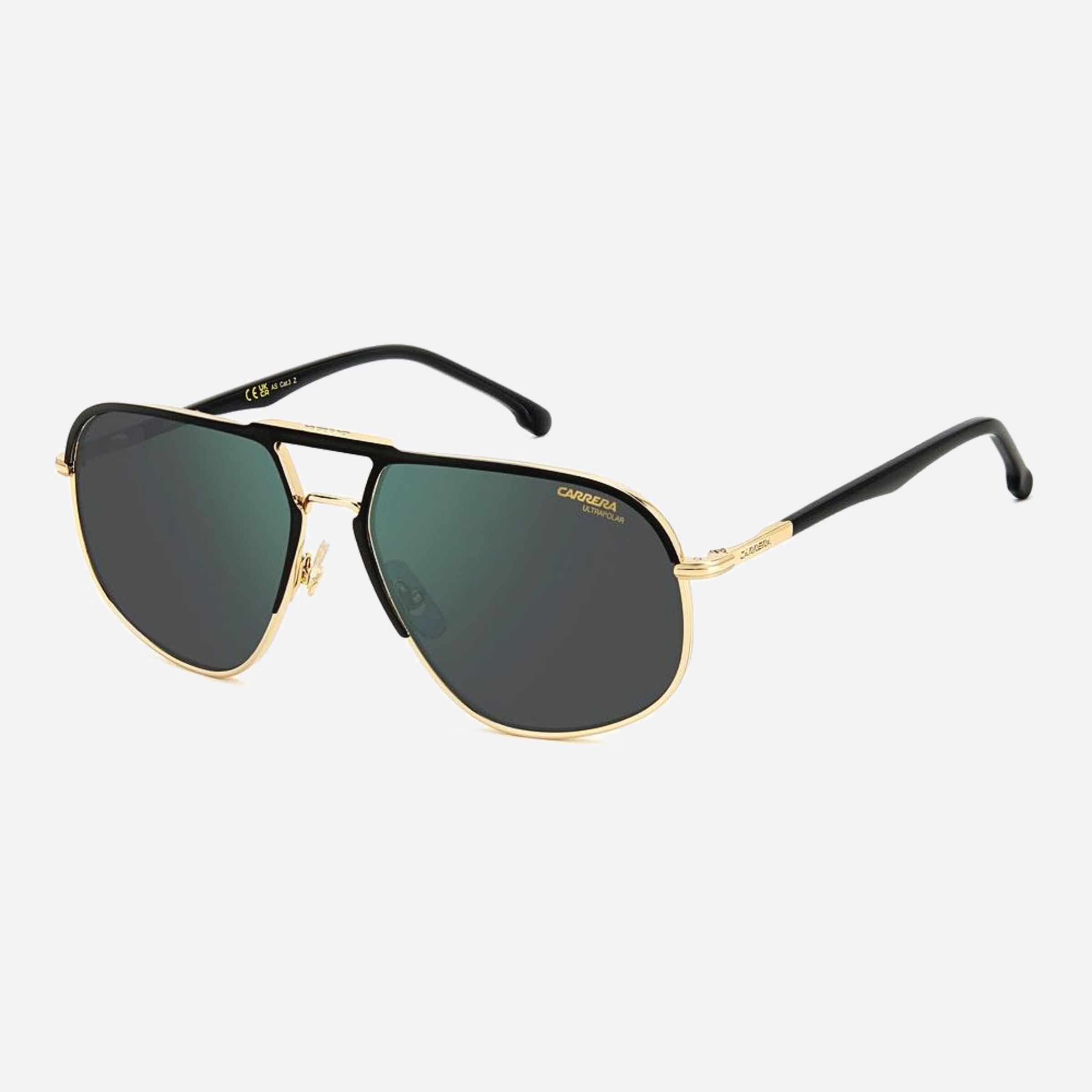 Carrera 60mm Carrera 2m2 Black Geometric Polarized Men Sunglasses - Side View