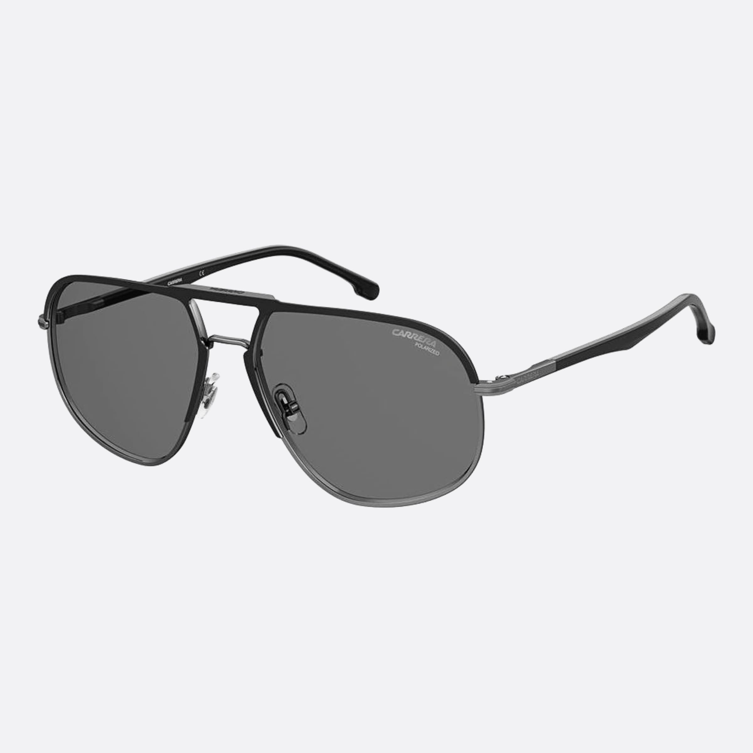 Carrera 60mm Carrera Rzz Black Geometric Polarized Men Sunglasses - Side View