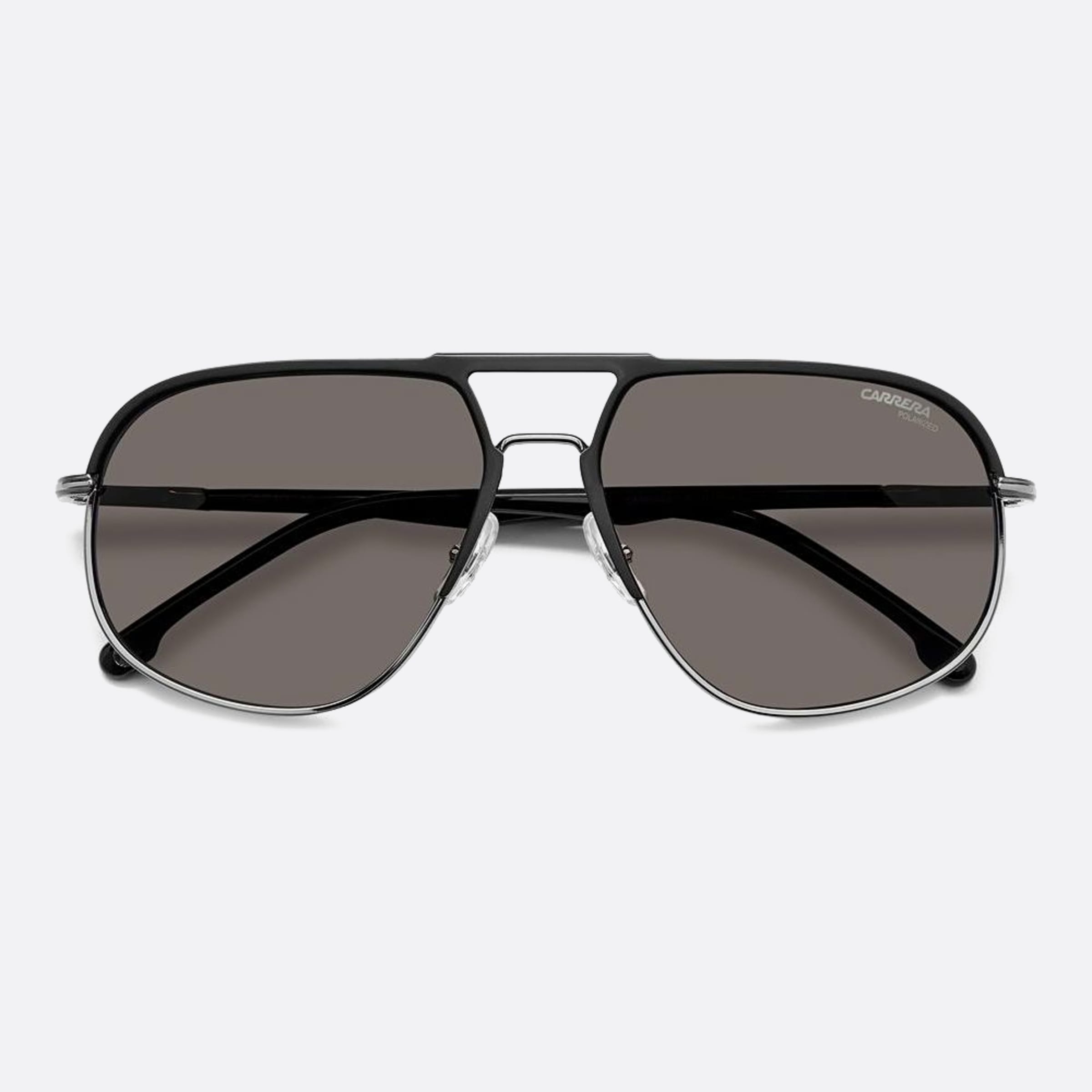 Carrera 60mm Carrera Rzz Black Geometric Polarized Men Sunglasses - Detail View