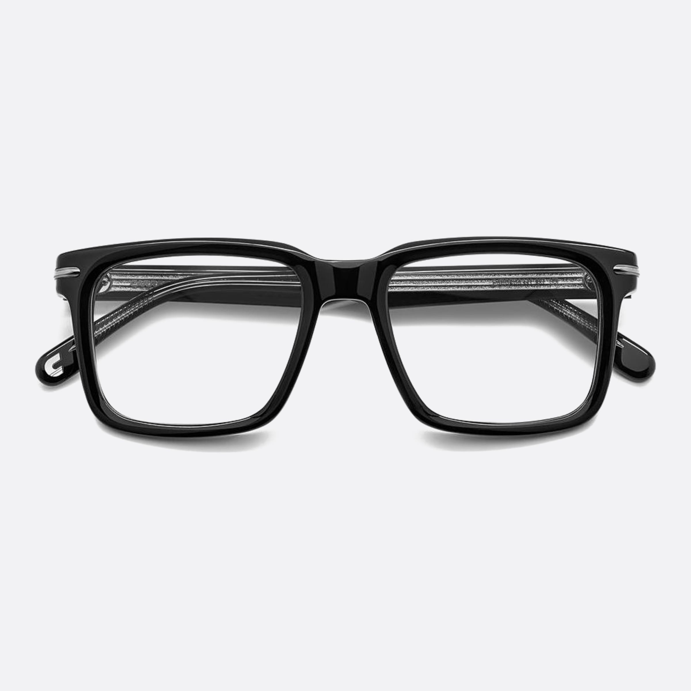 Carrera 53mm Carrera Black Squared Men Eyeglasses - Detail View