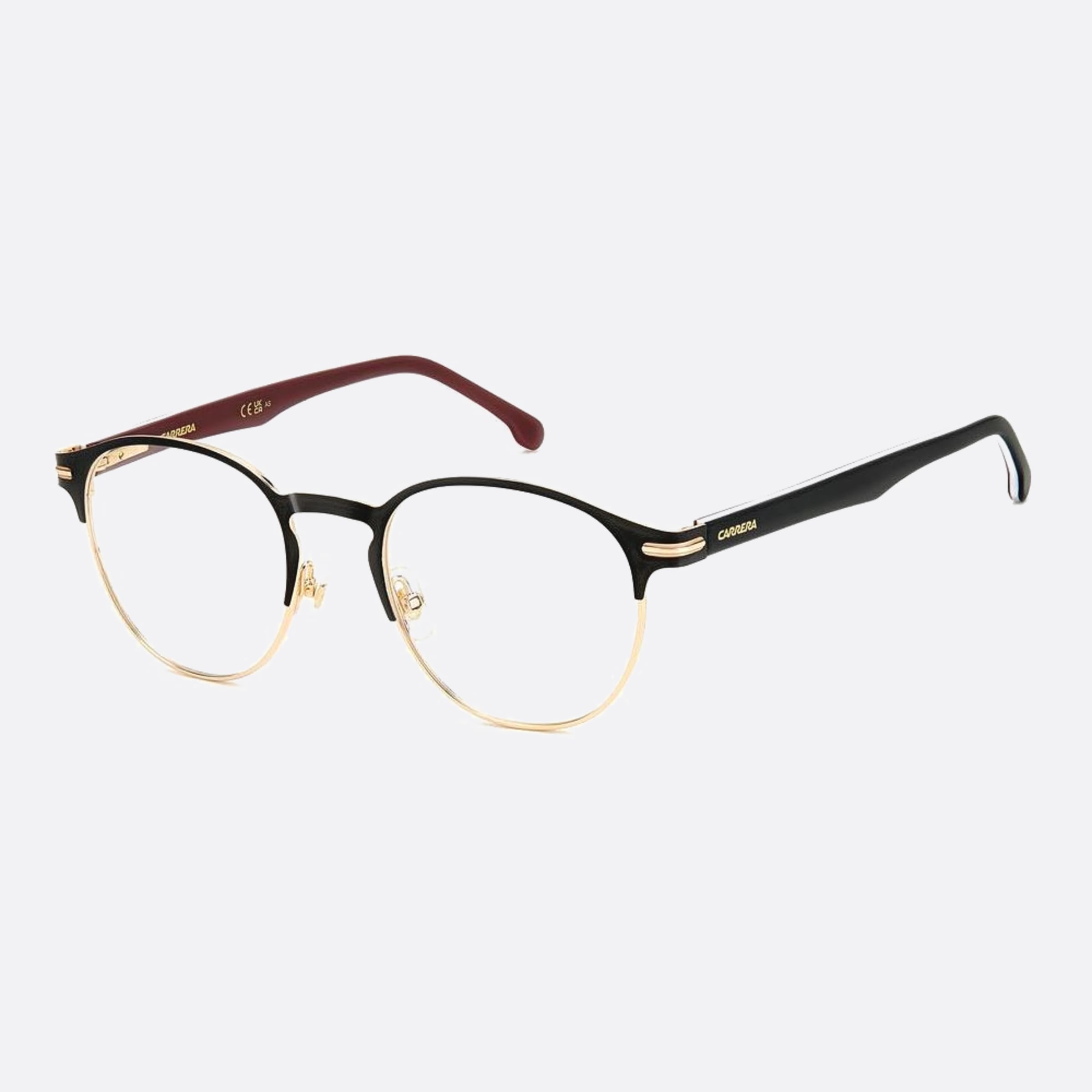 Carrera 50mm Carrera I46 Black Round Men Eyeglasses - Side View