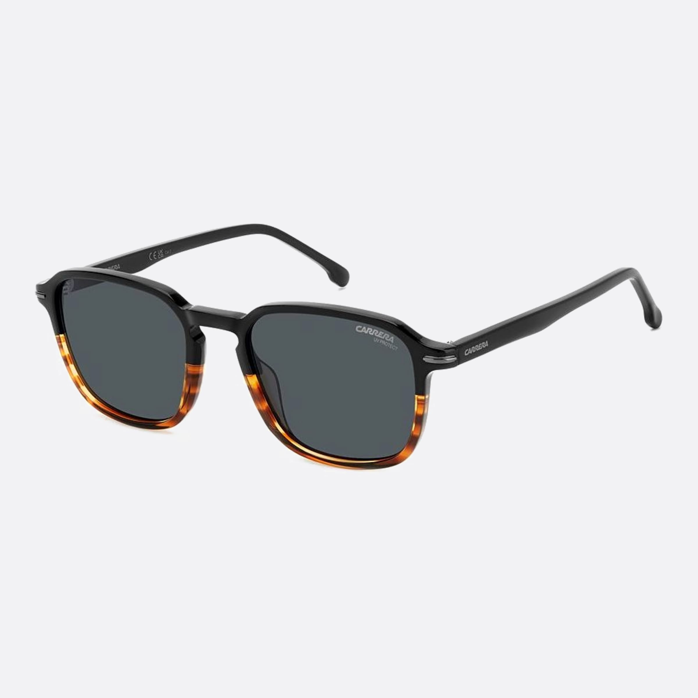 Carrera 53mm Carrera Wr7 Black Squared Men Sunglasses - Side View