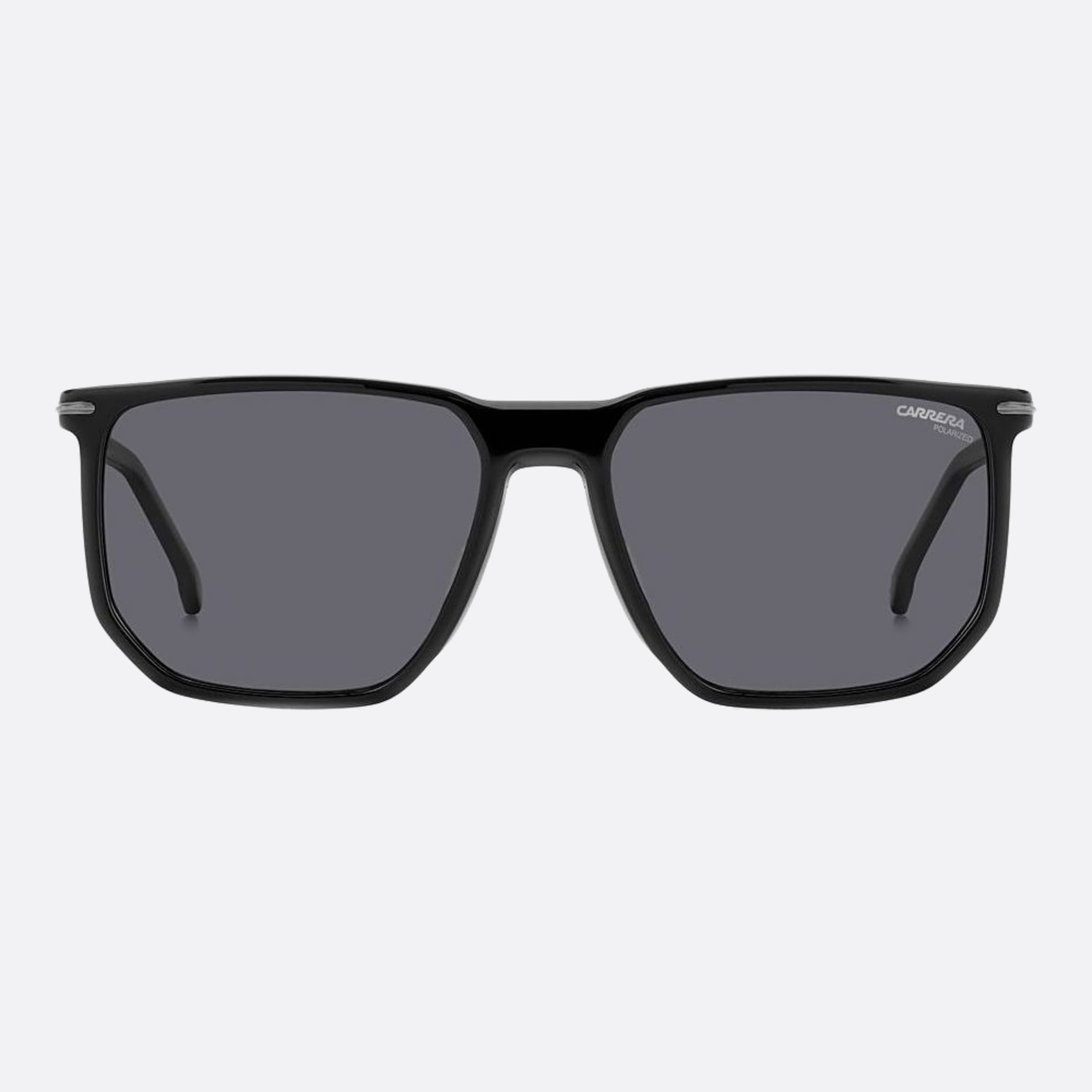 Carrera 58mm Carrera 08a Black Geometric Polarized Men Sunglasses - Main View