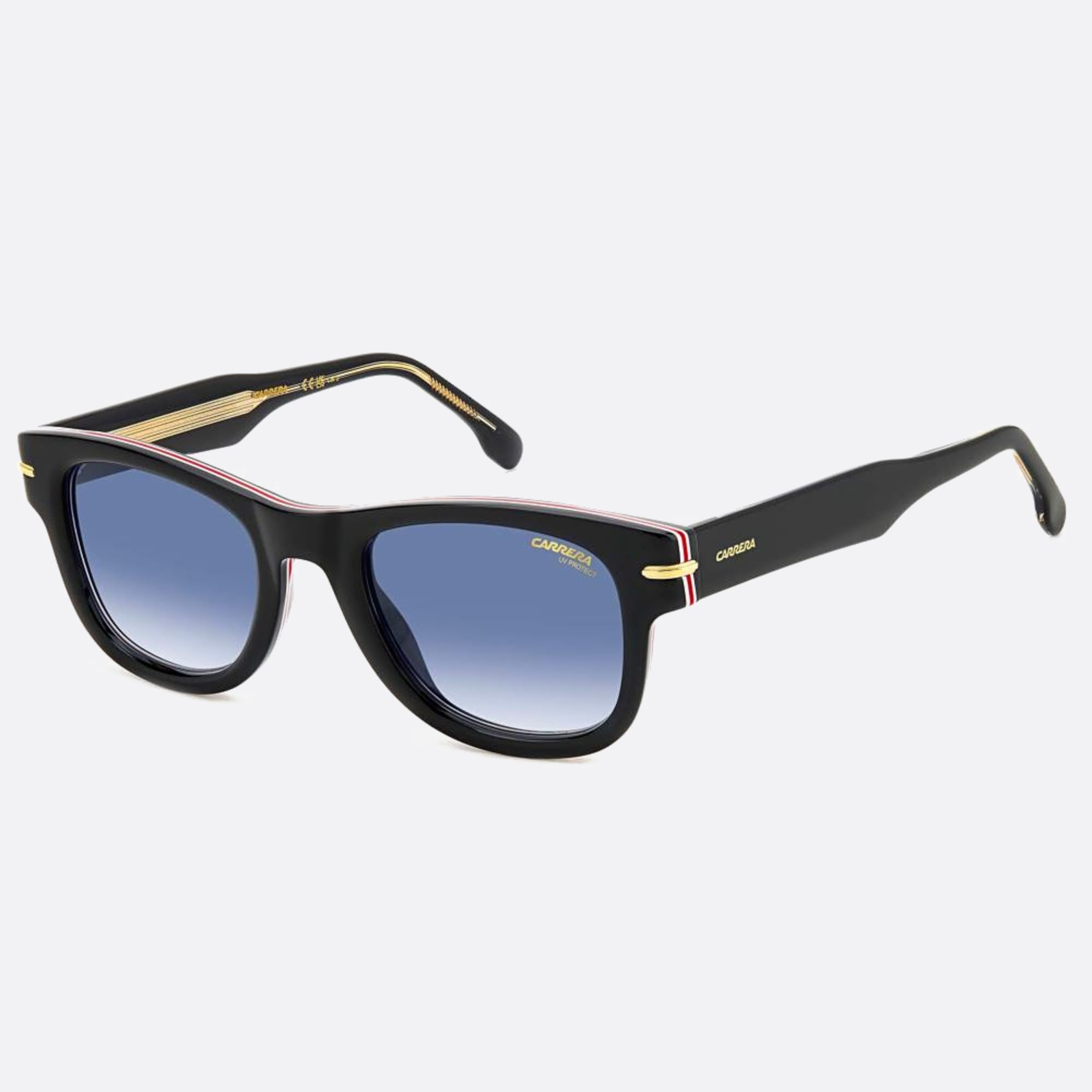 Carrera 50mm Carrera Black Squared Men Sunglasses - Side View