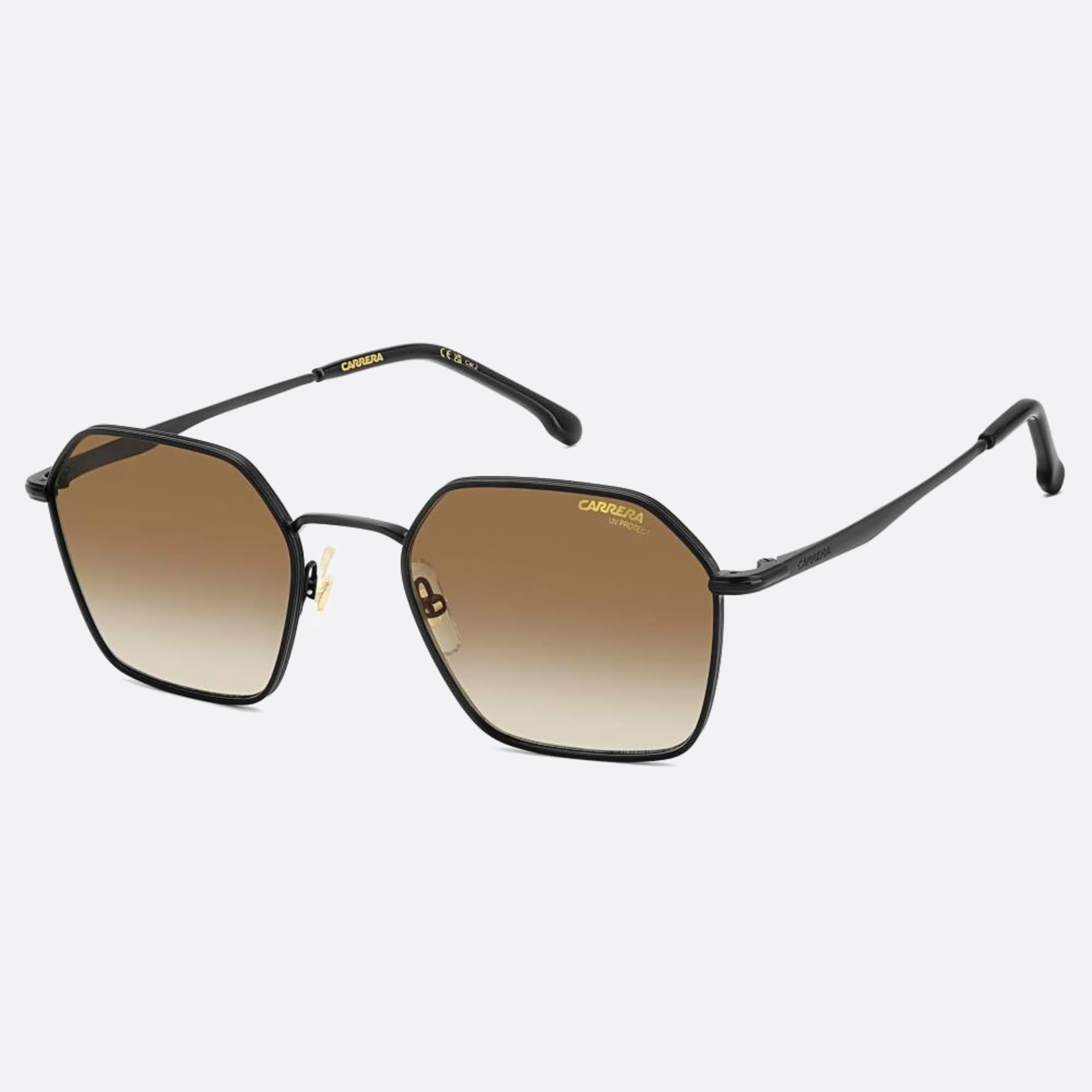 Carrera 53mm Carrera Black Geometric Men Sunglasses - Side View
