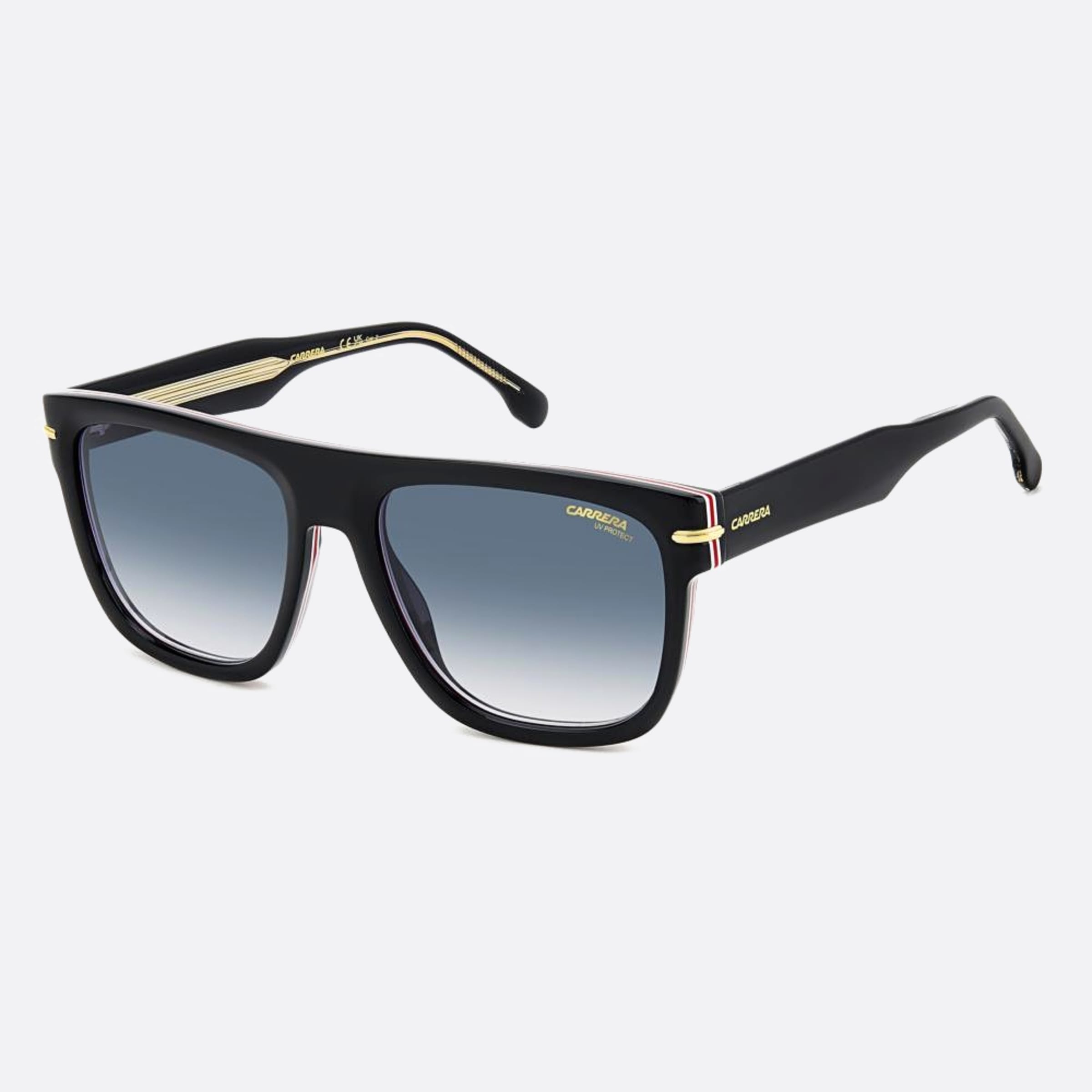Carrera 57mm Carrera 2m2 Black Squared Men Sunglasses - Side View
